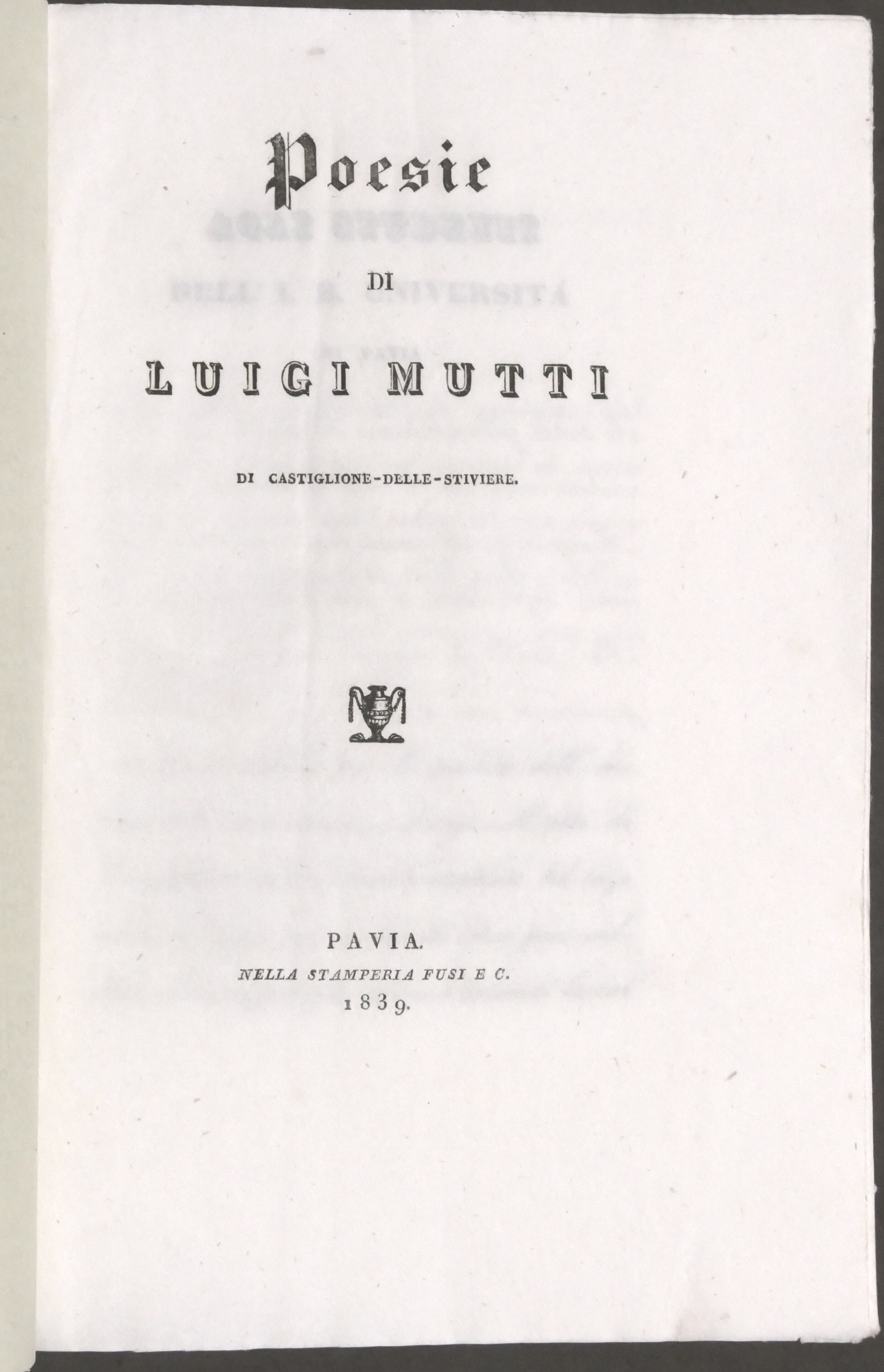 Poesie di Luigi Mutti - Agli studenti dell'I. R. Università …