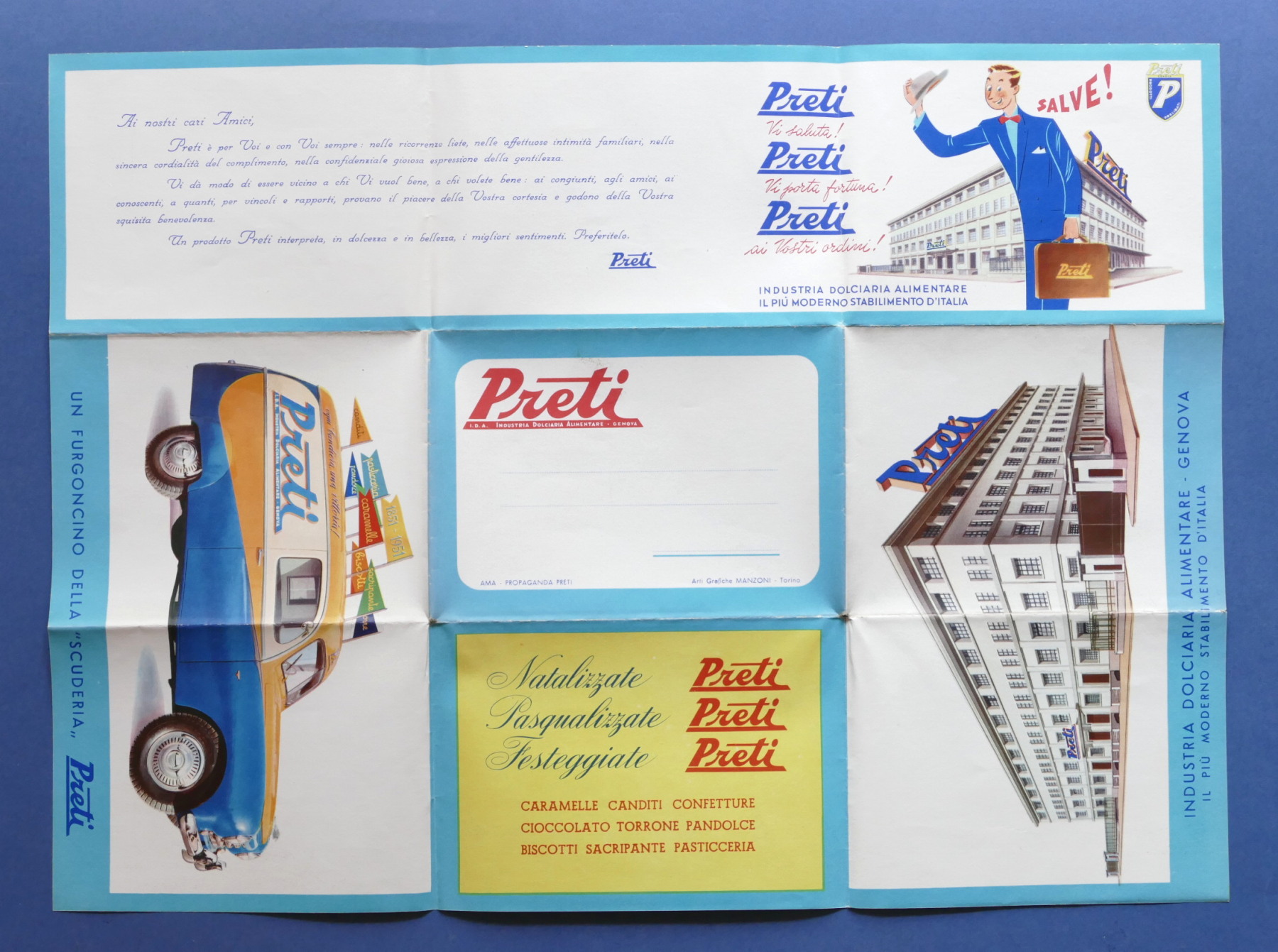 Pubblicità - Brochure Preti - Industria Dolciaria Alimentare - Genova …