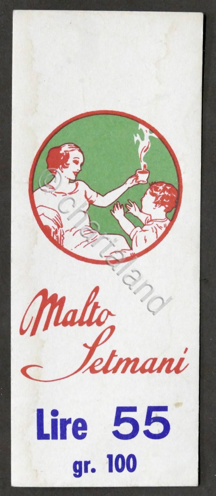 Pubblicità alimentari - Segnalibro Malto Letmani - anni '50