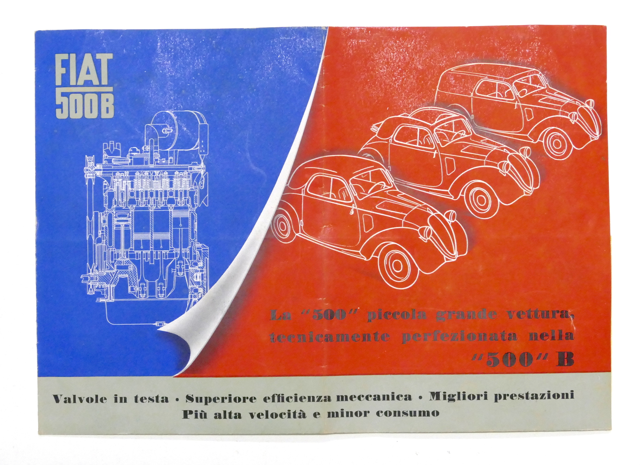 Pubblicità Auto - Brochure Fiat 500 B - 1948 ca. …