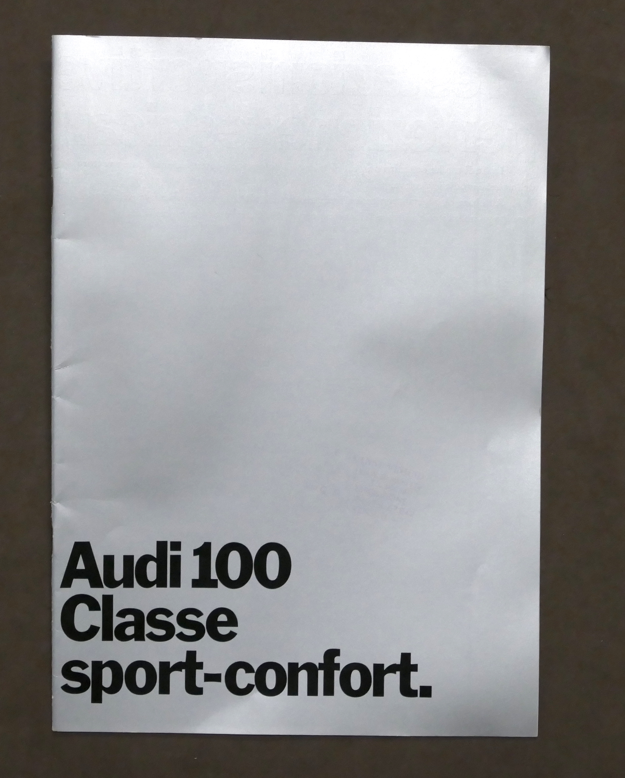 Pubblicità Automobilismo - Brochure Audi 100 Classe Sport-Confort - anni …