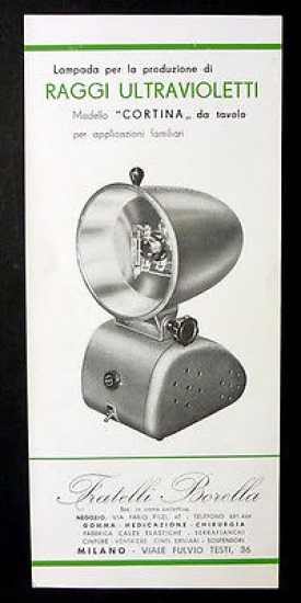 Pubblicità Farmaceutica - Borella Lampada Ultravioletti