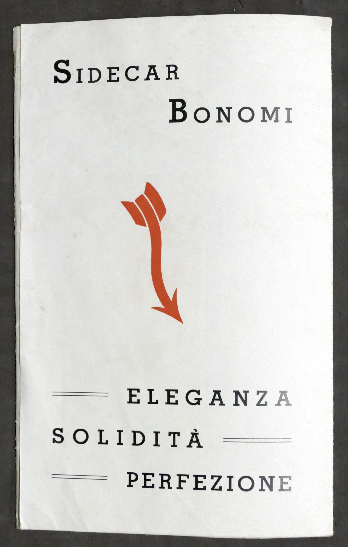 Pubblicità Motociclismo - Brochure Sidecar Bonomi - 1935