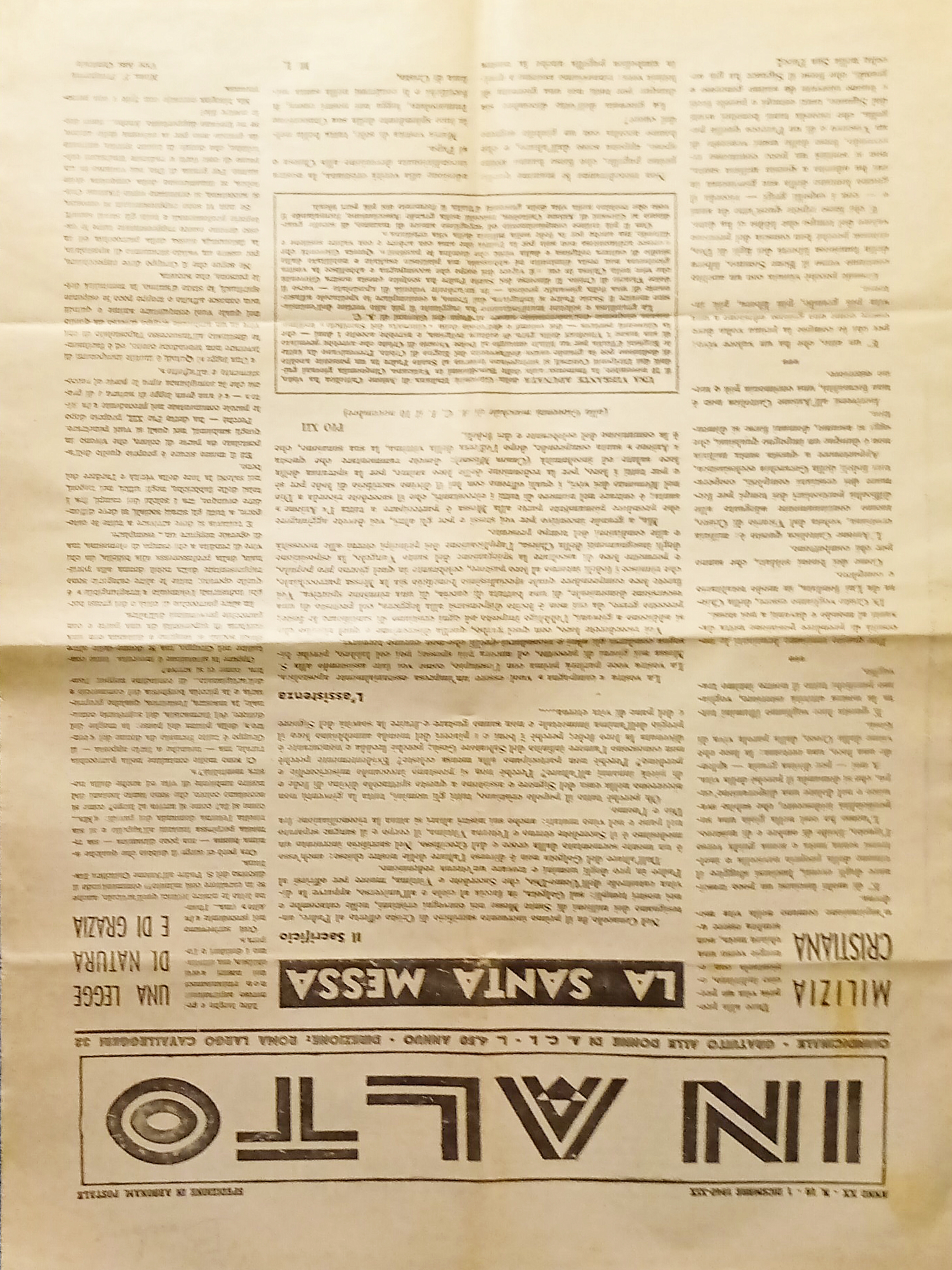 Quindicinale - In Alto N. 19 - 1940 La Santa …