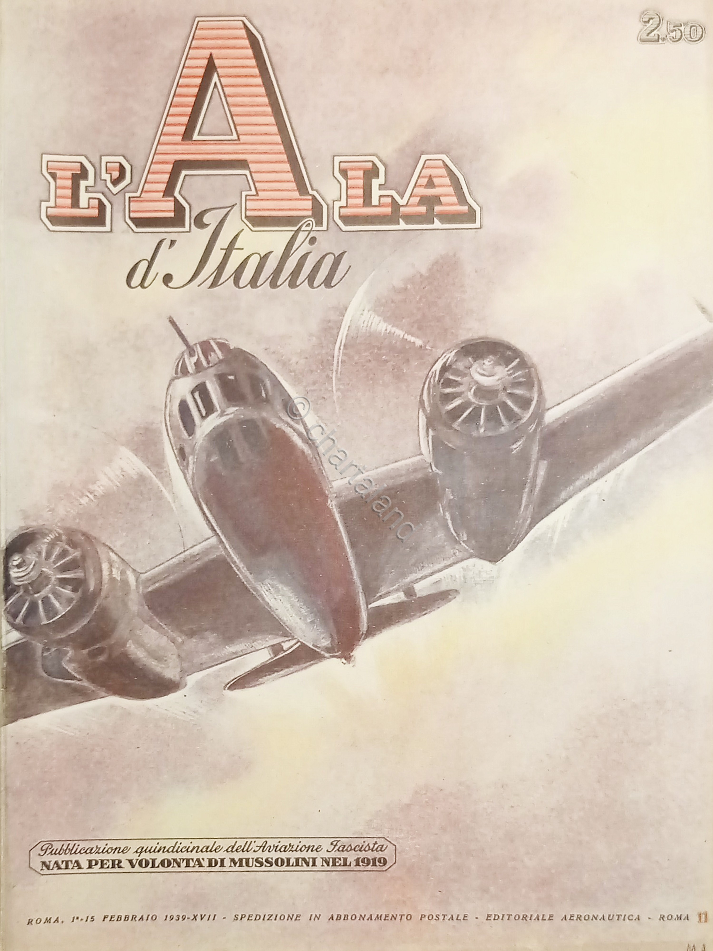 Quindicinale dell'Aviazione Fascista - L'Ala d'Italia - 1/15 Febbraio 1939