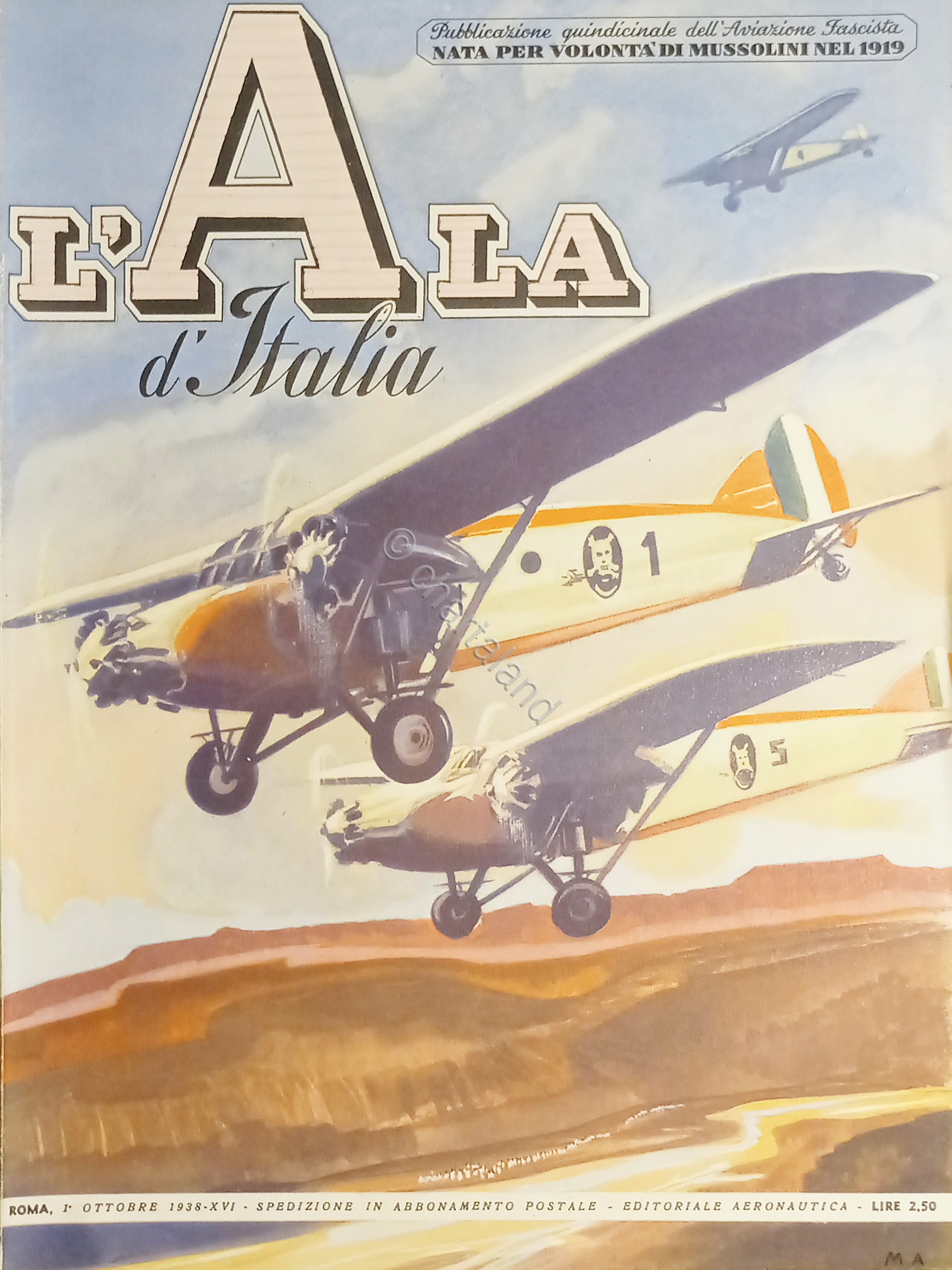 Quindicinale dell'Aviazione Fascista - L'Ala d'Italia - 1 Ottobre 1938