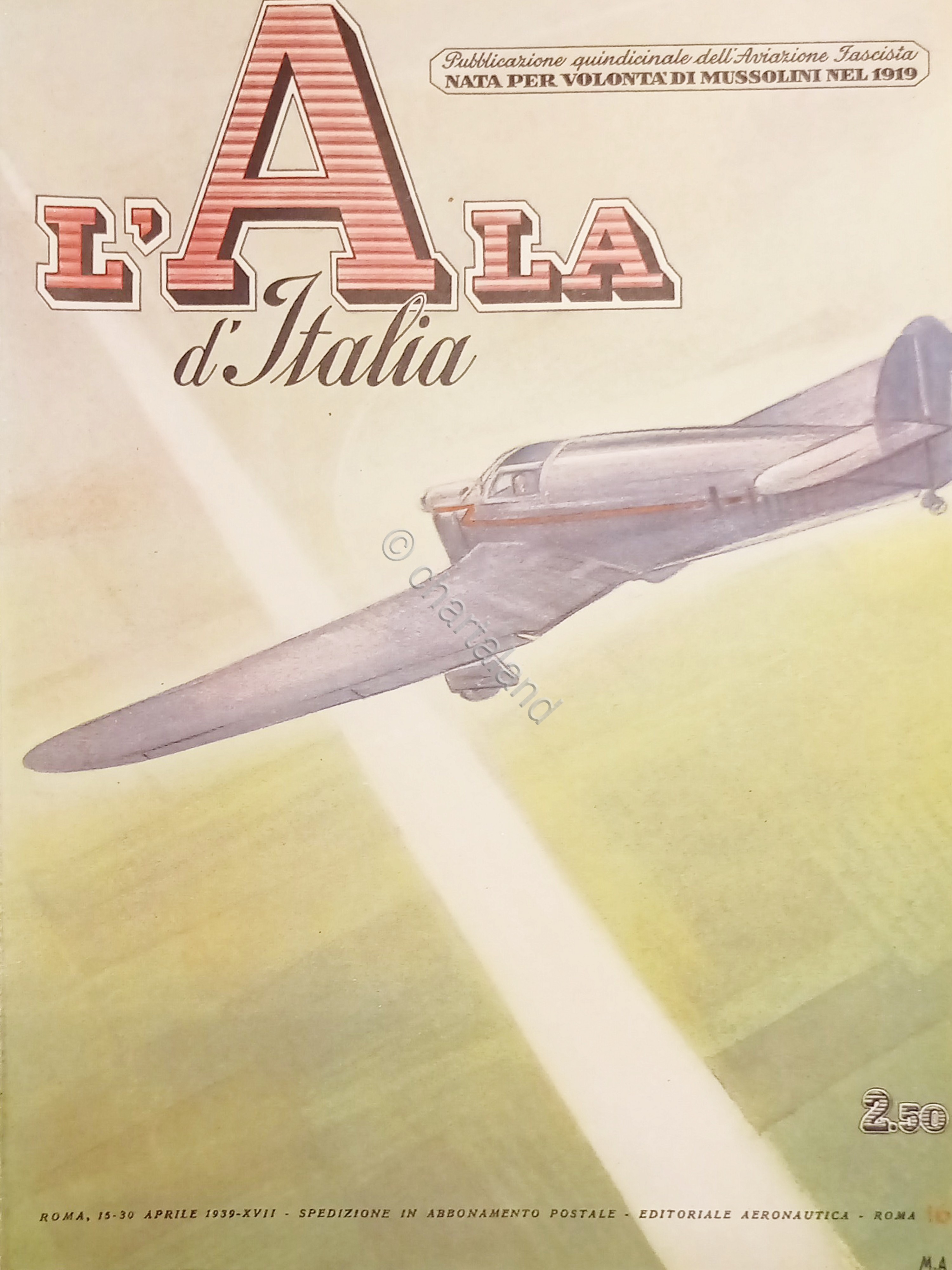 Quindicinale dell'Aviazione Fascista - L'Ala d'Italia - 15/30 Aprile 1939