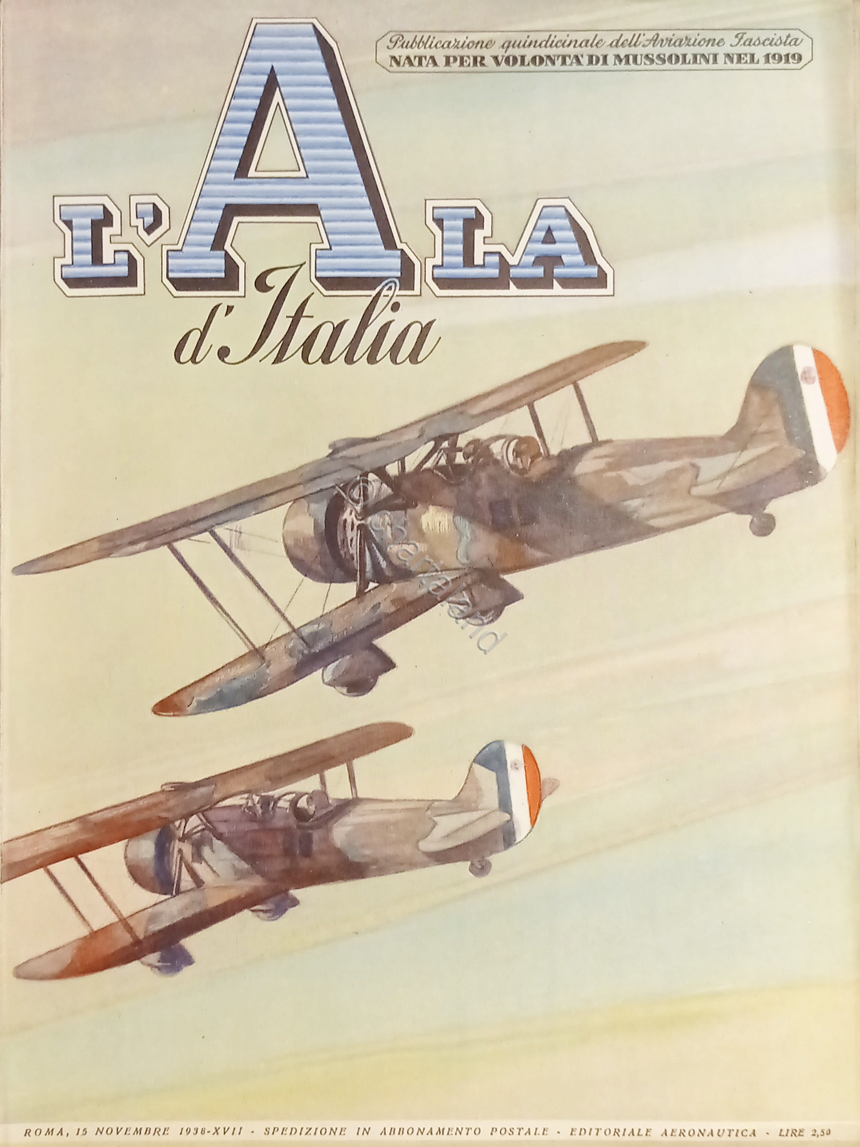 Quindicinale dell'Aviazione Fascista - L'Ala d'Italia - 15 Novembre 1938