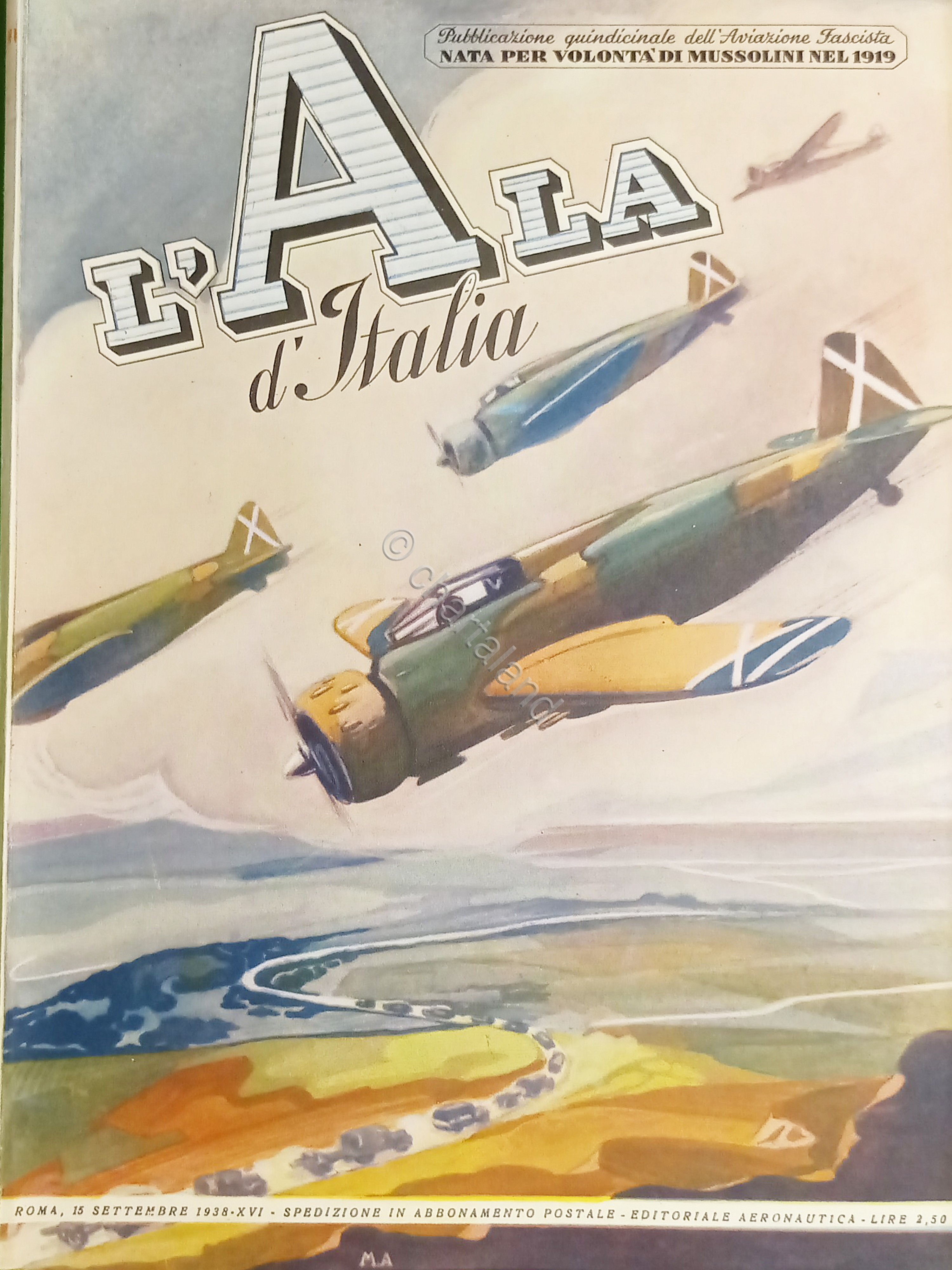 Quindicinale dell'Aviazione Fascista - L'Ala d'Italia - 15 Settembre 1938
