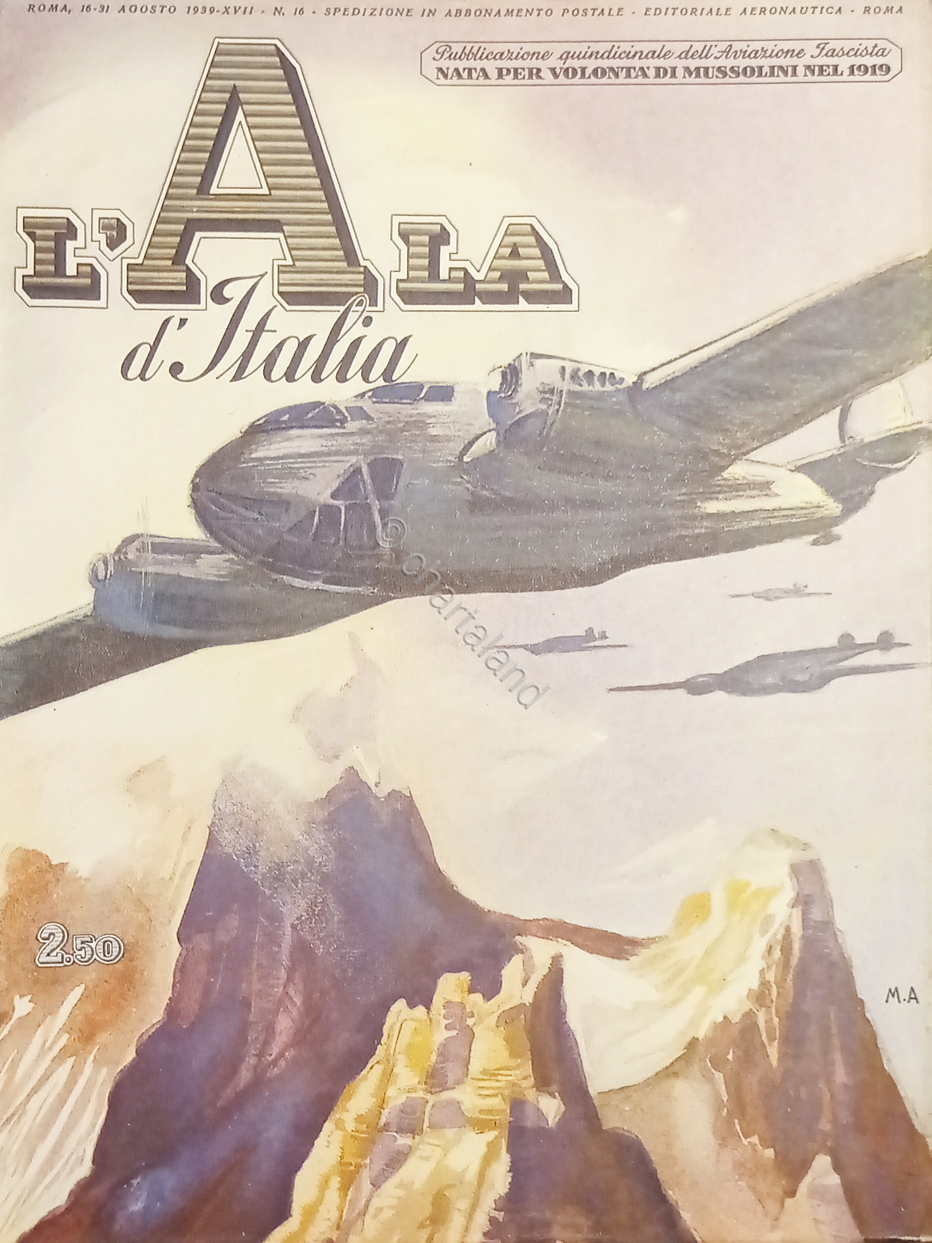 Quindicinale dell'Aviazione Fascista - L'Ala d'Italia N. 16 - 16/31 …