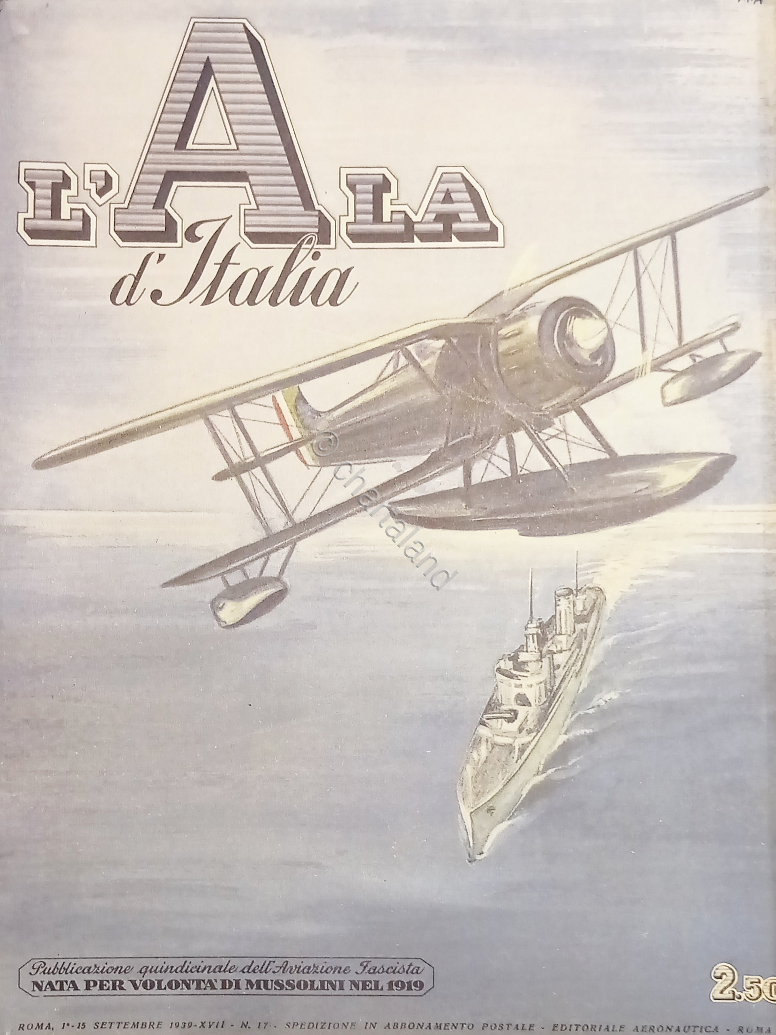 Quindicinale dell'Aviazione Fascista L'Ala d'Italia N. 17 - 1/15 Settembre …