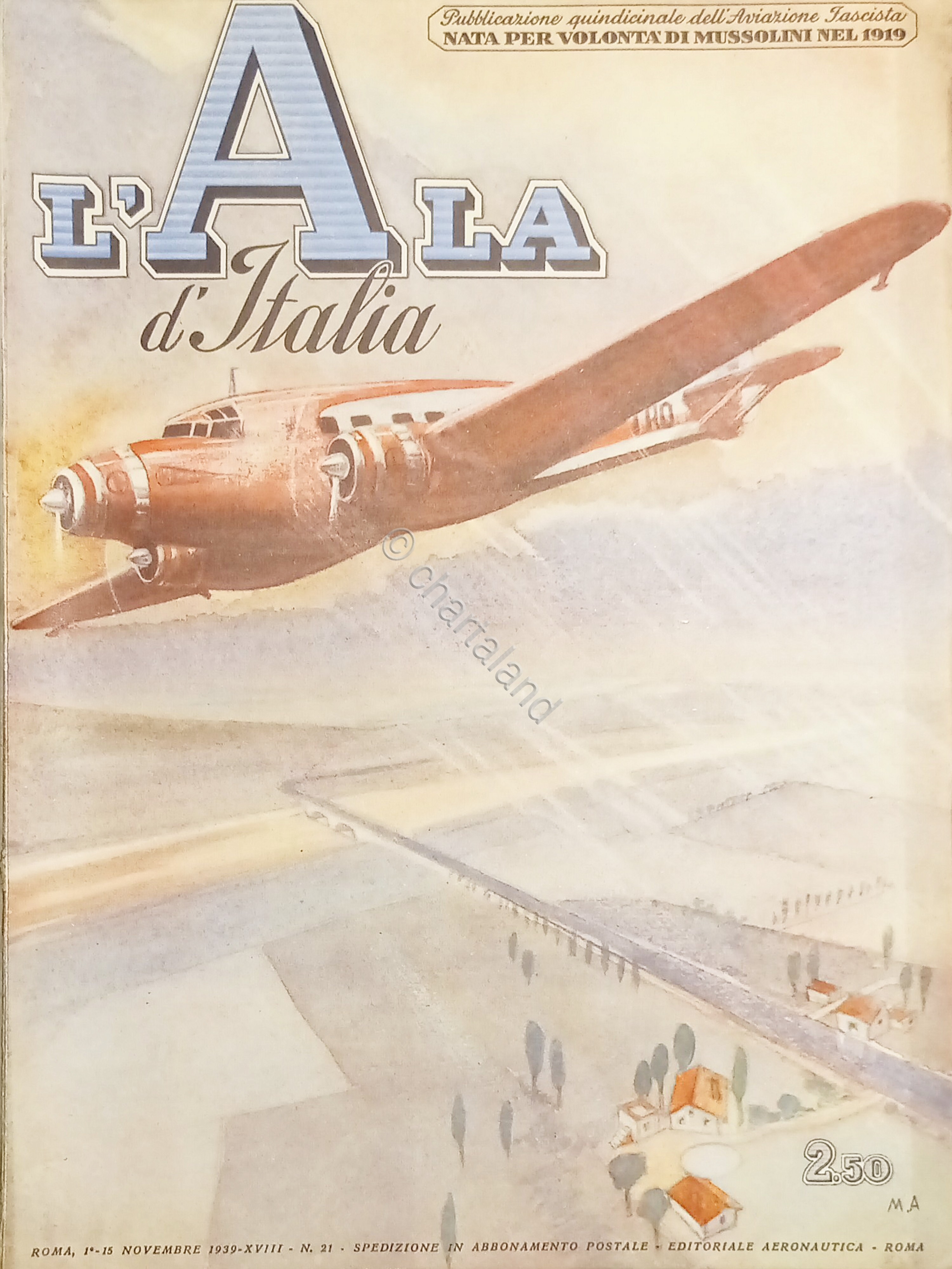 Quindicinale dell'Aviazione Fascista - L'Ala d'Italia N. 21 - 1/15 …