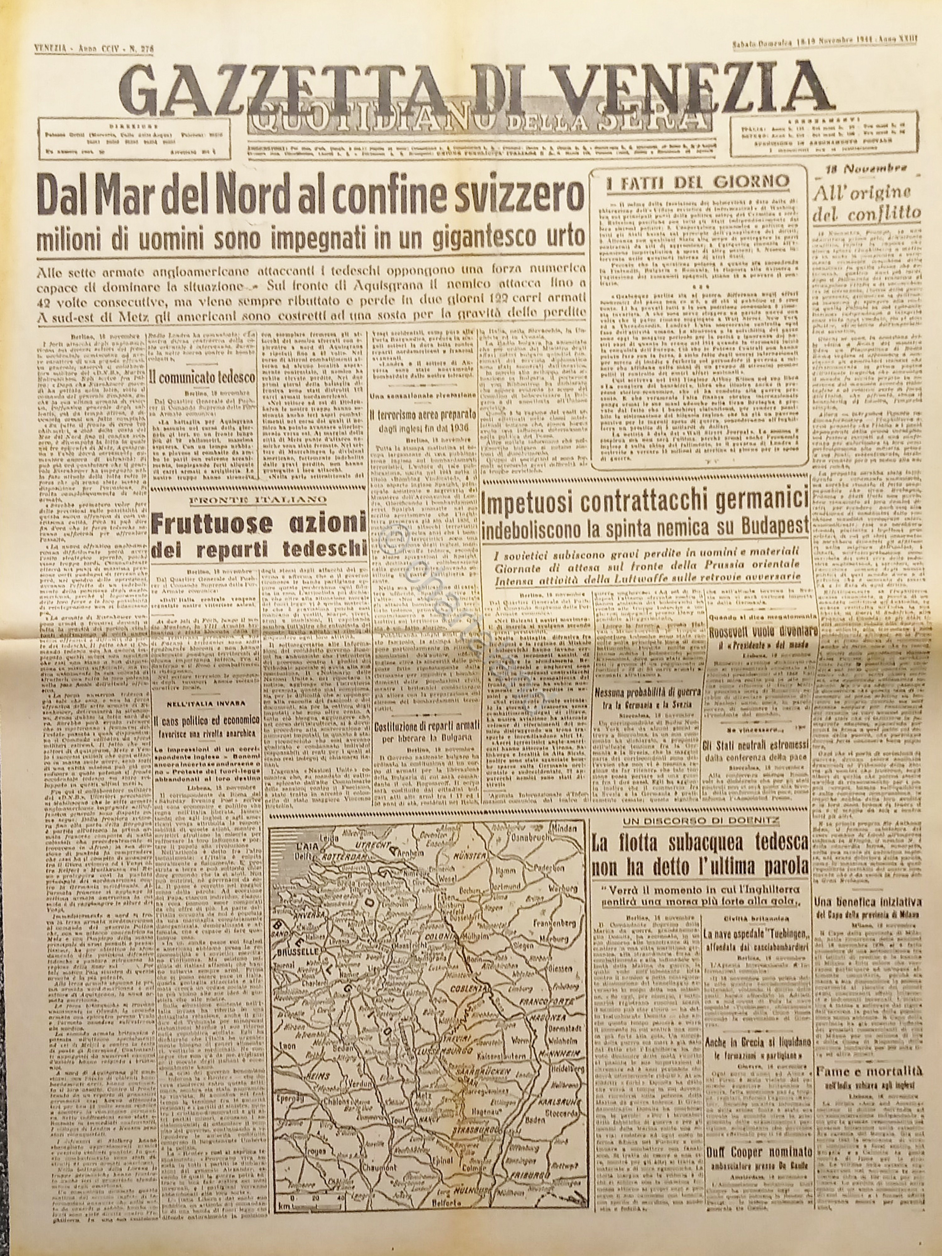 Quotidiano - Gazzetta di Venezia N. 276 - 1944 - …