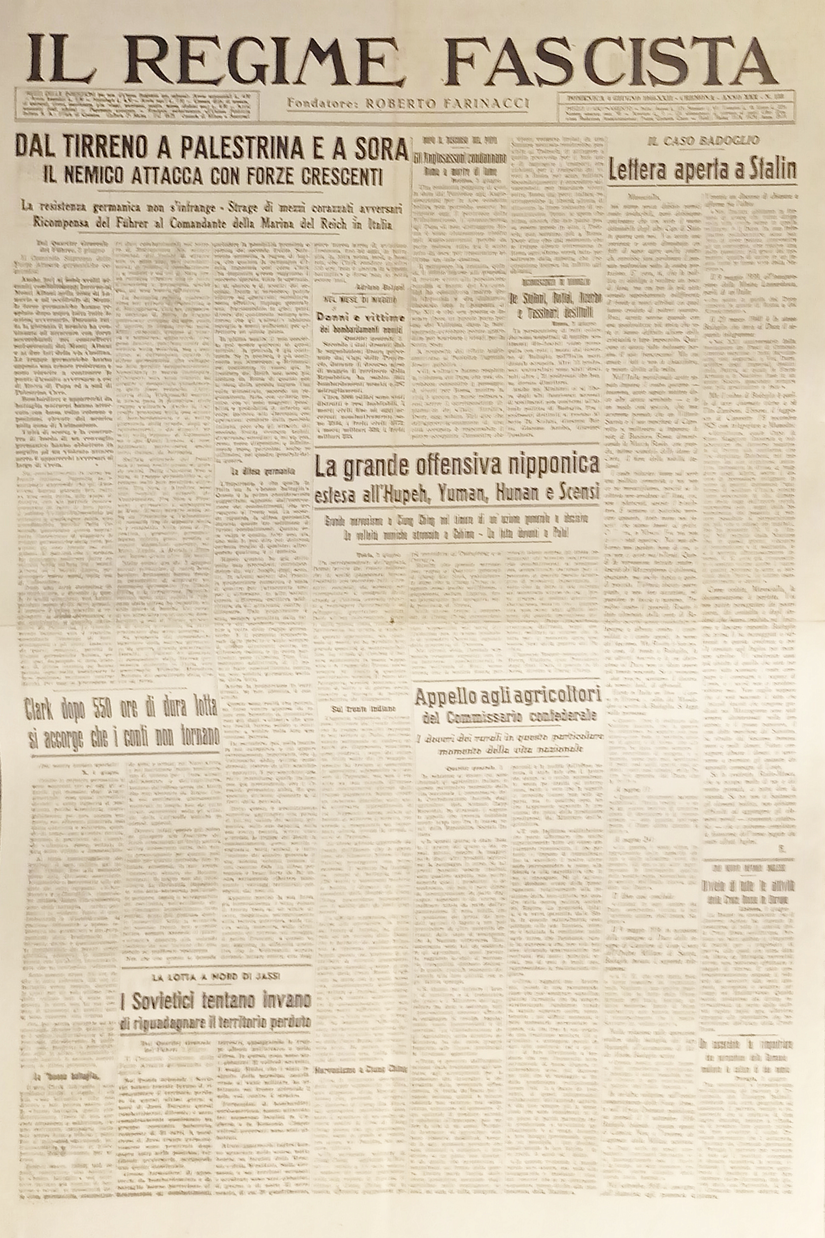 Quotidiano - Il Regime Fascista n. 133 - 1944 Dal …