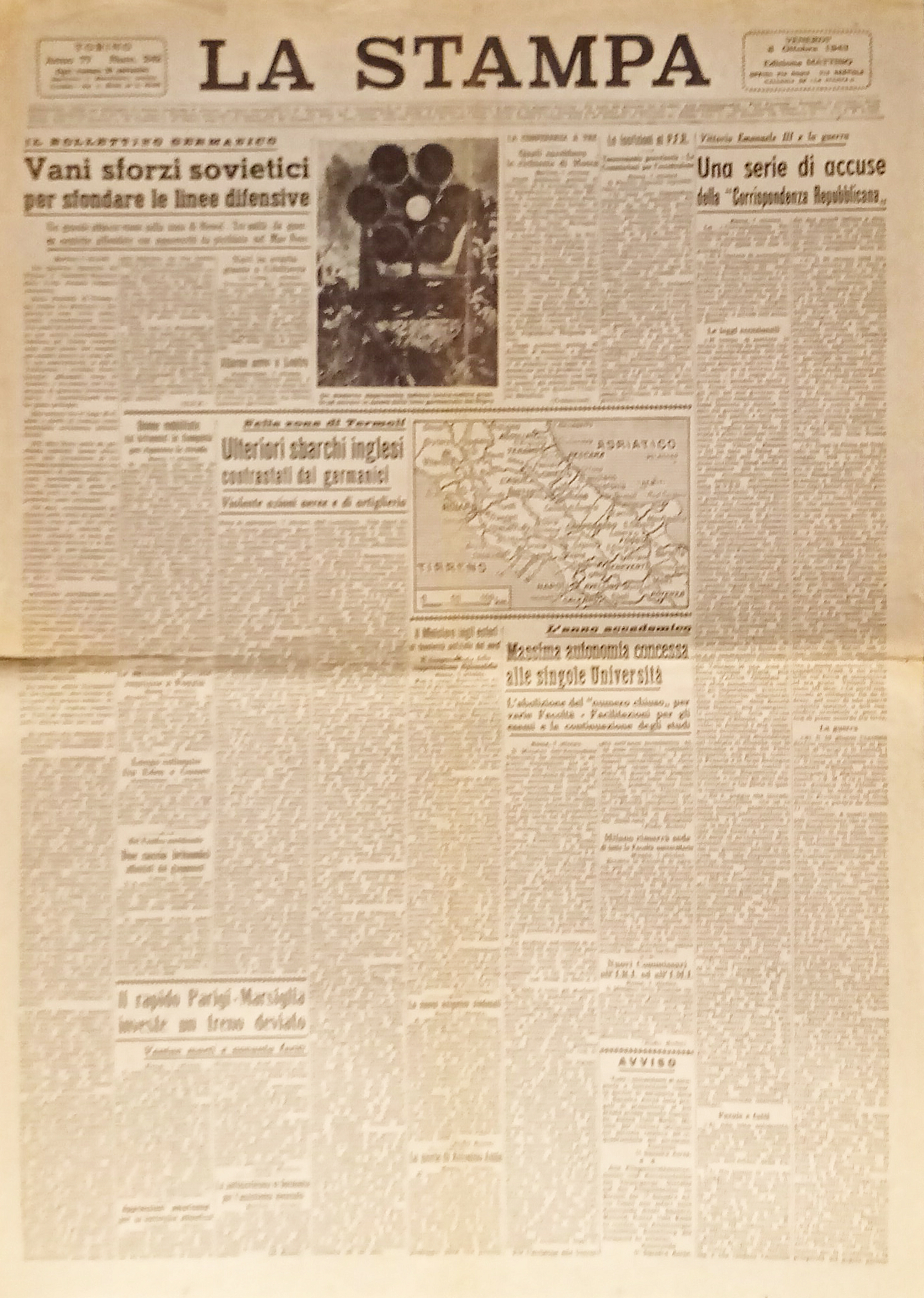 Quotidiano - La Stampa N. 242 - 1943 Vani sforzi …