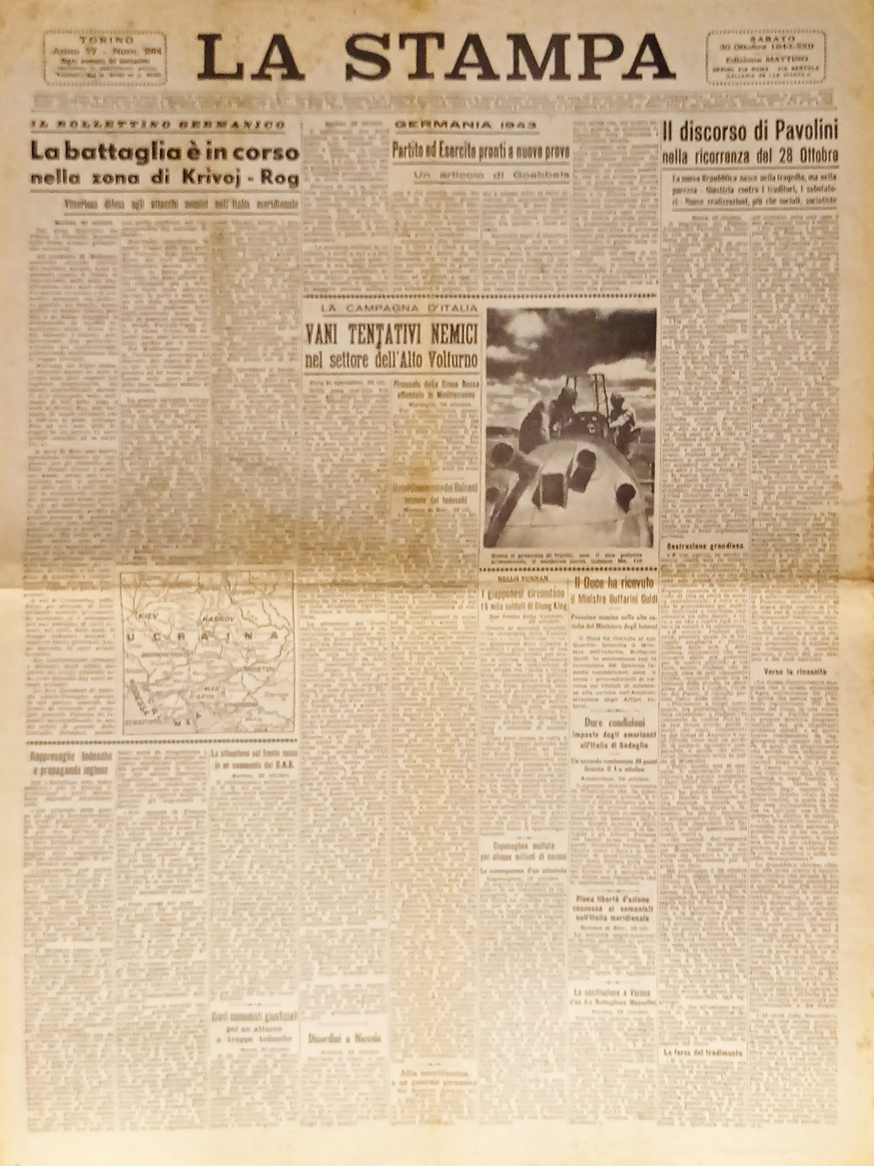 Quotidiano - La Stampa N. 264 - 1943 Battaglia nella …