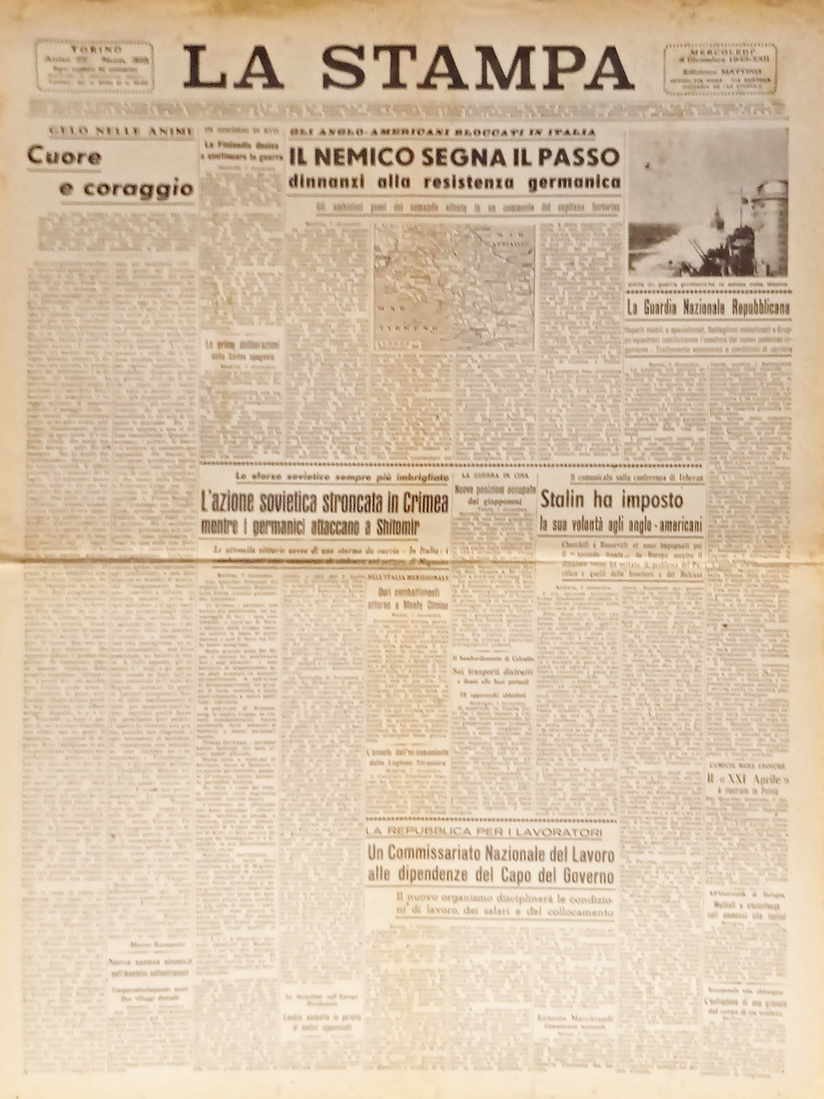 Quotidiano - La Stampa N. 303 - 1943 Il nemico …