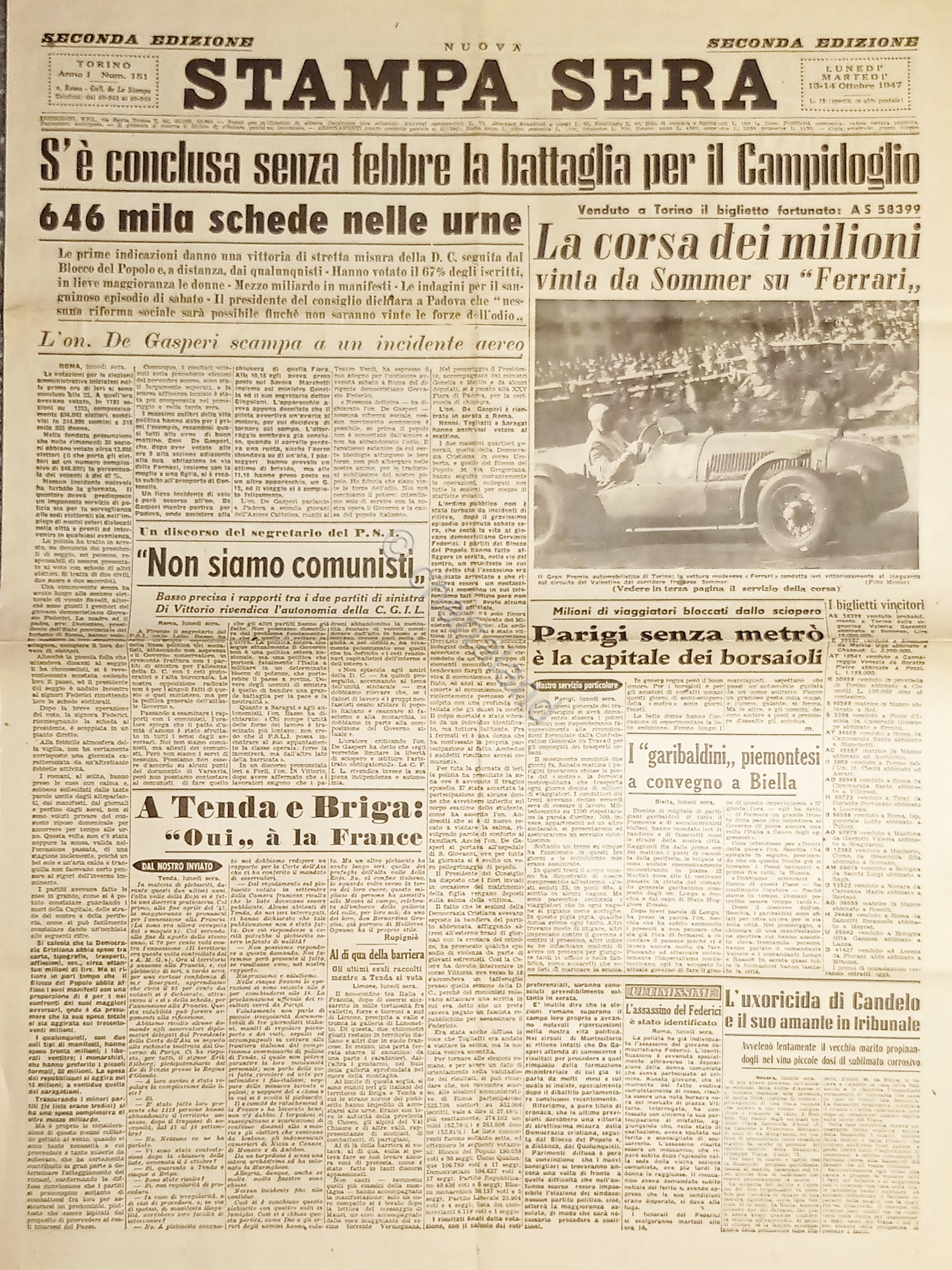 Quotidiano di Torino - Stampa Sera N. 151 - La …