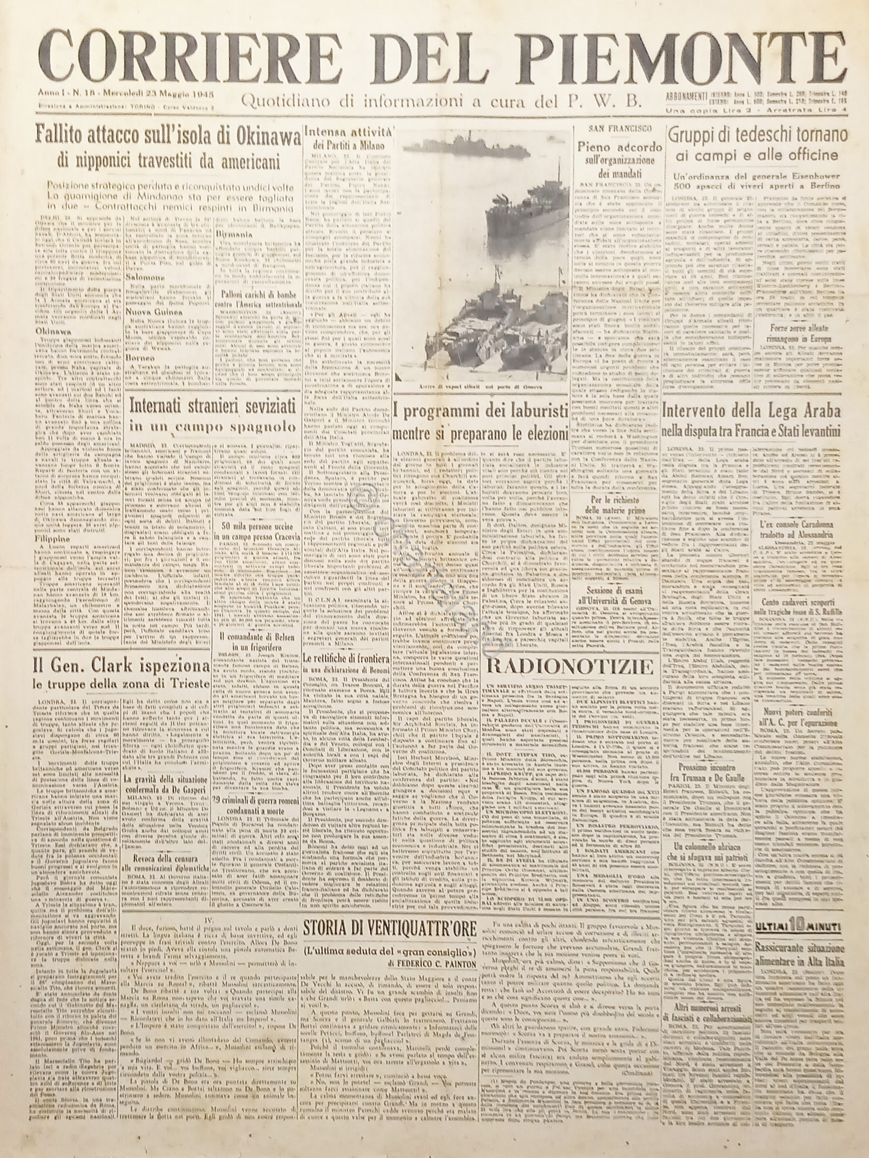 Quotidiano P. W. B. - Corriere del Piemonte N. 18 …