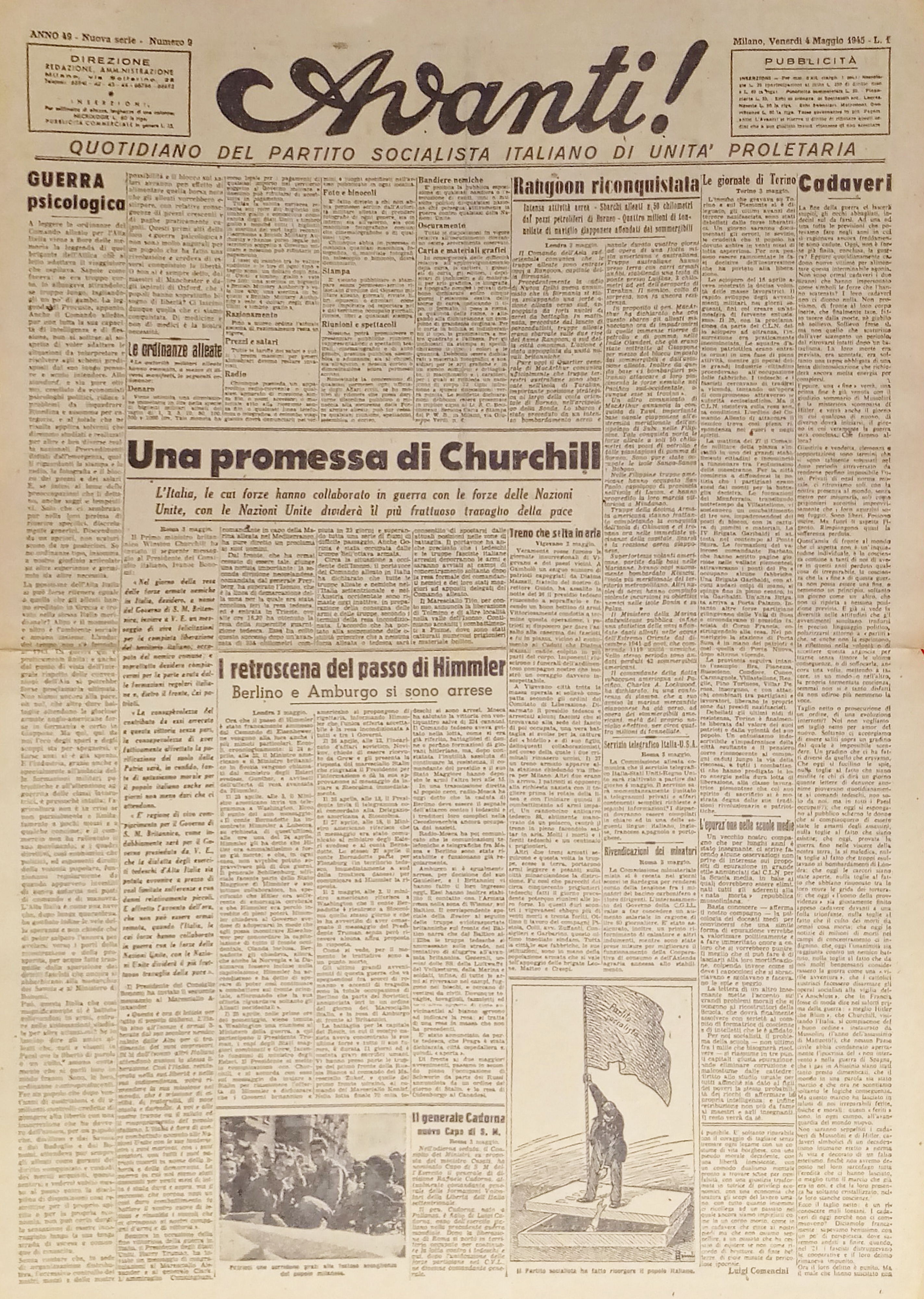 Quotidiano Socialista - Avanti! N. 9 - 1945 - Una …