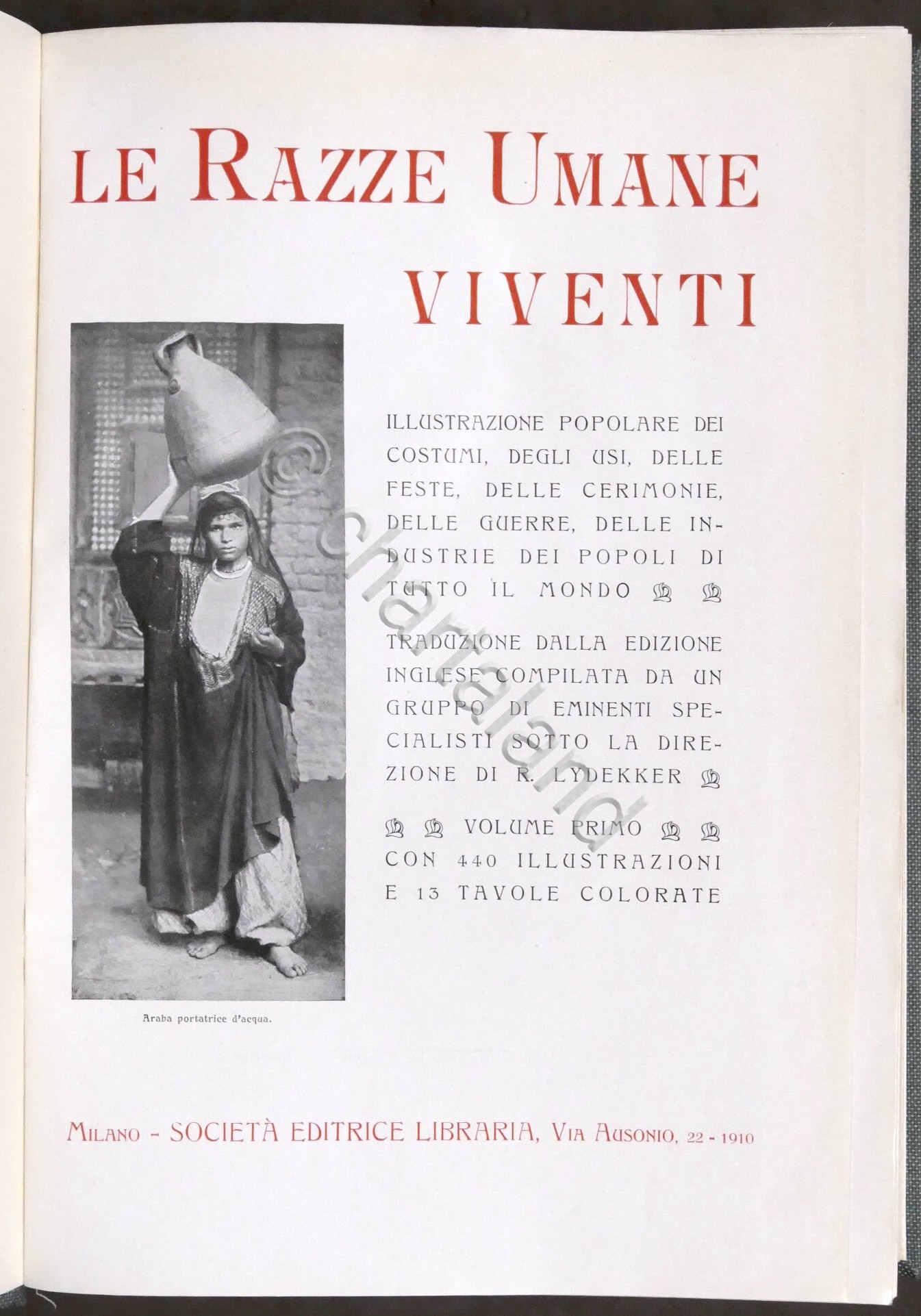 R. Lydekker - Le razze umane viventi - Opera completa …