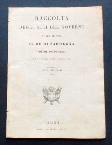 Raccolta degli Atti del Governo - Indice Decreti 1848 - …