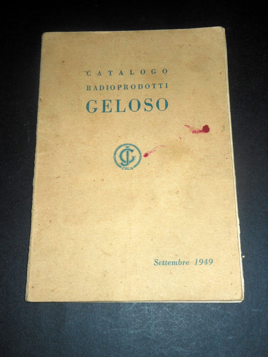 Radiotecnica - Catalogo Radioprodotti GELOSO - settembre 1949