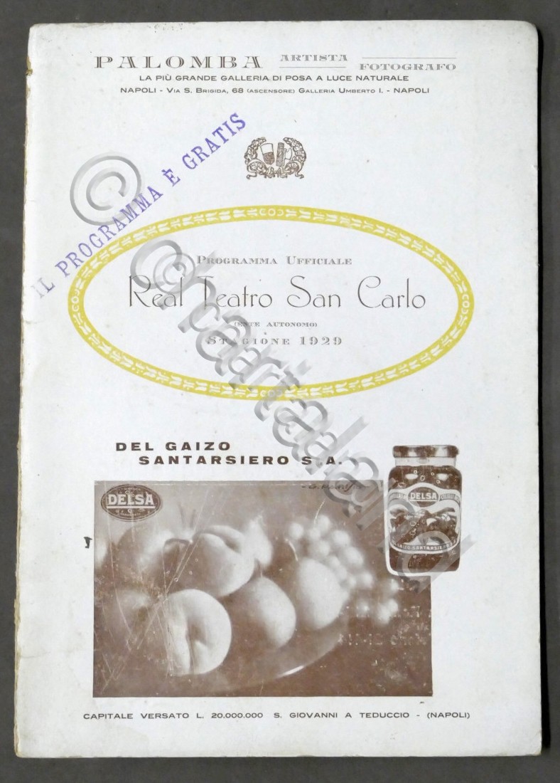 Real Teatro San Carlo - Napoli - Programma Ufficiale - …