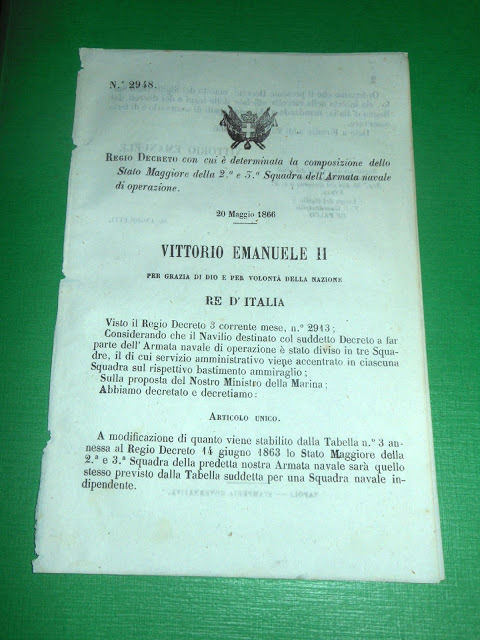 Regno d' Italia Regio Decreto Stato Maggiore 2^ e 3^ …