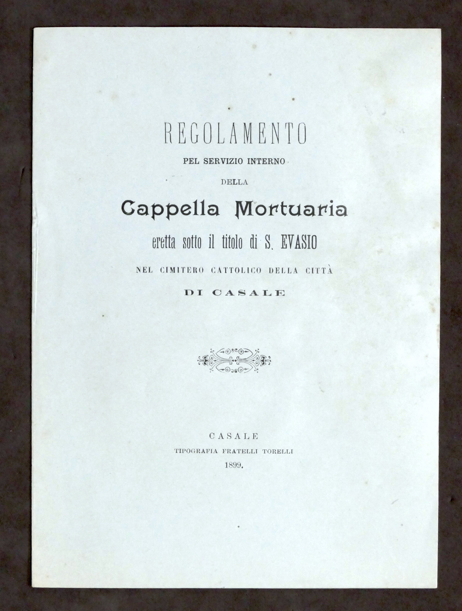 Regolamento servizio interno Cappella Mortuaria - Cimitero di Casale - …