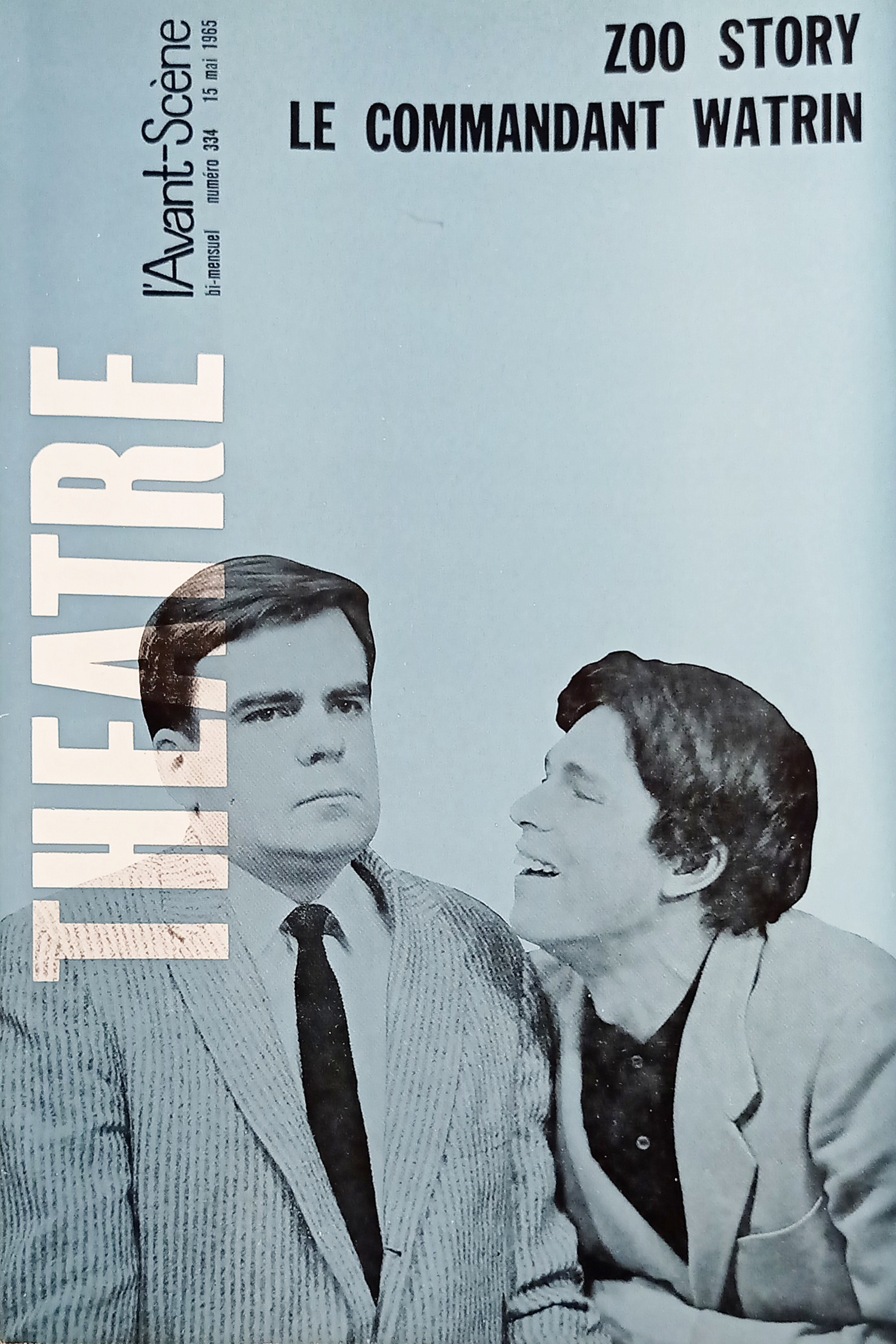 Revue - L'Avant-Scène Theatre n. 334 - Zoo Story: Le …