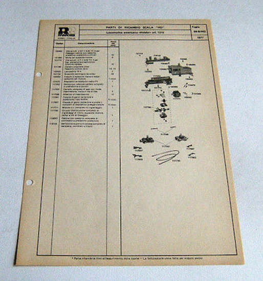 Ricambi Rivarossi scala HO - Locomotive americane Heisler - ed. …