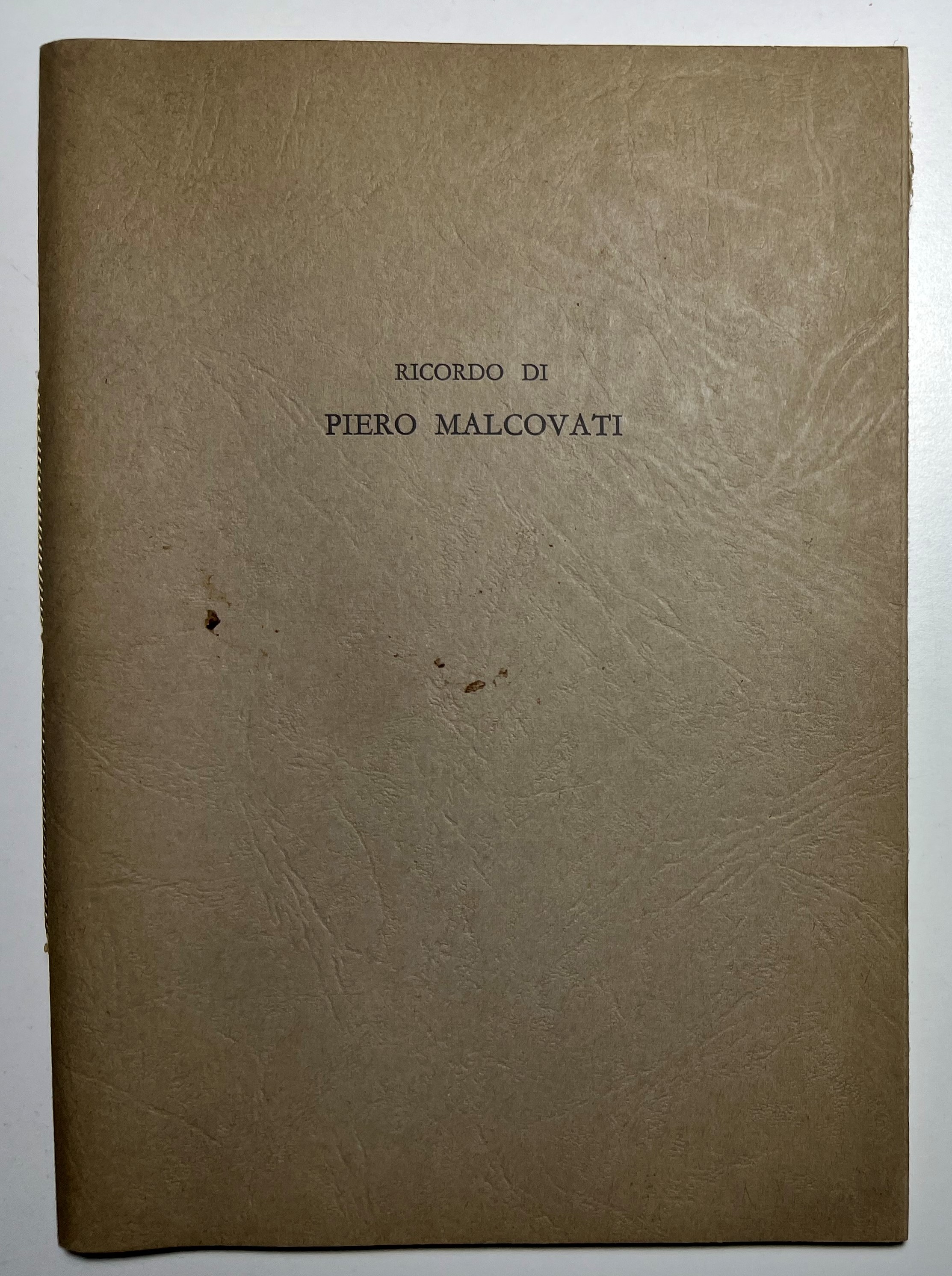 Ricordo di Piero Malcovati - ed. 1967