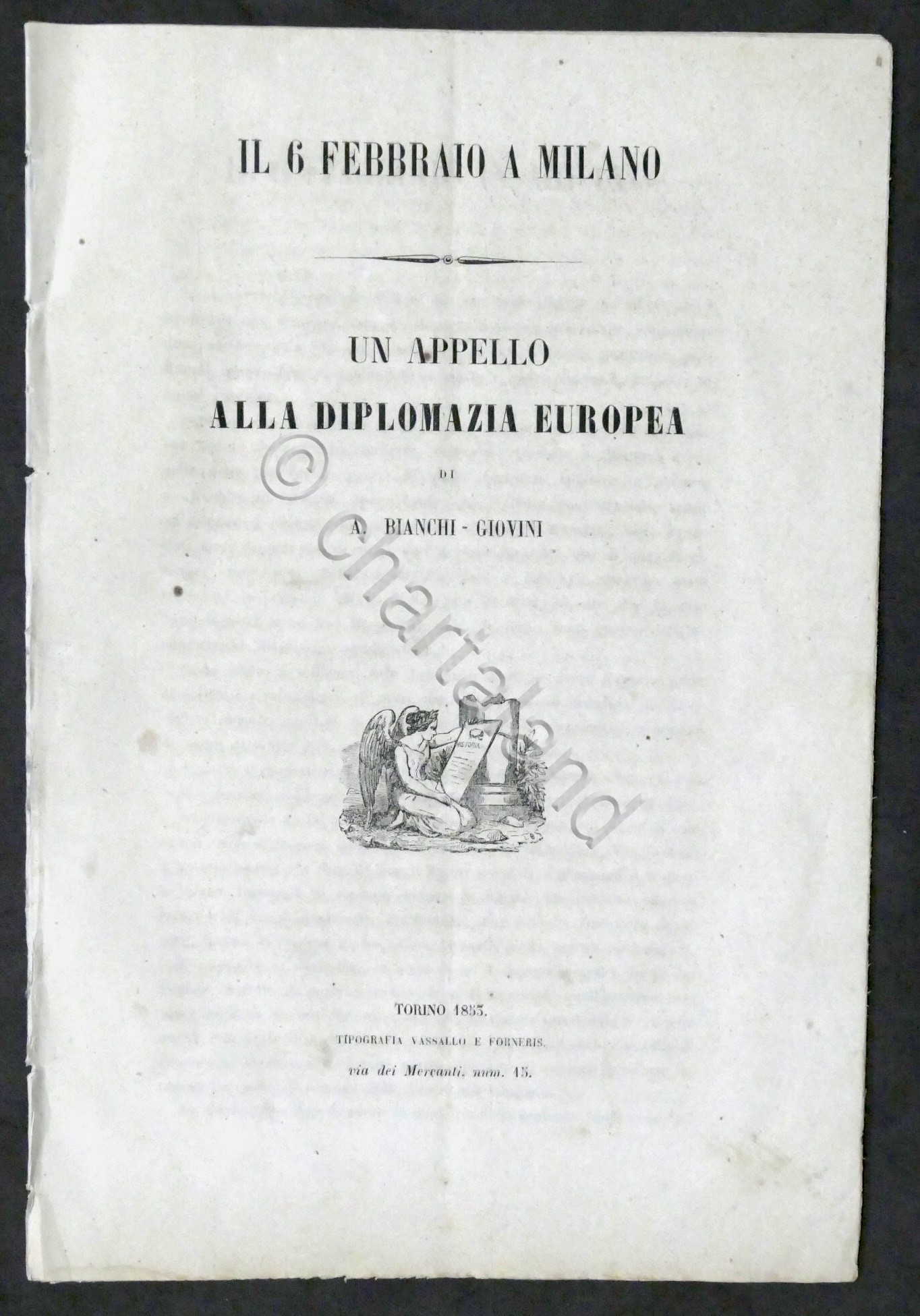 Risorgimento - 6 Febbraio 1853 a Milano - Un appello …