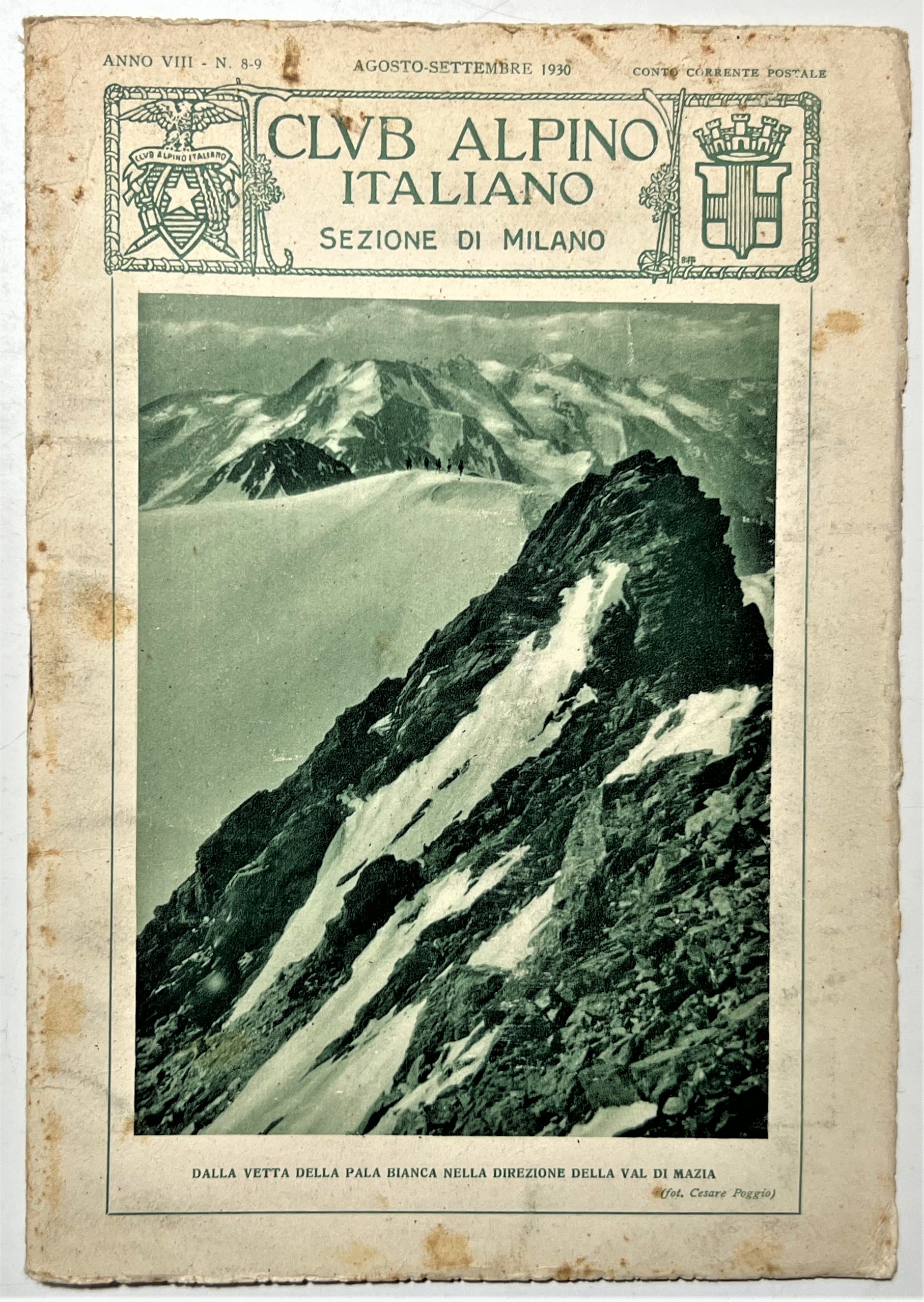 Rivista - Club Alpino Italiano, Sezione Milano N. 8-9 - …