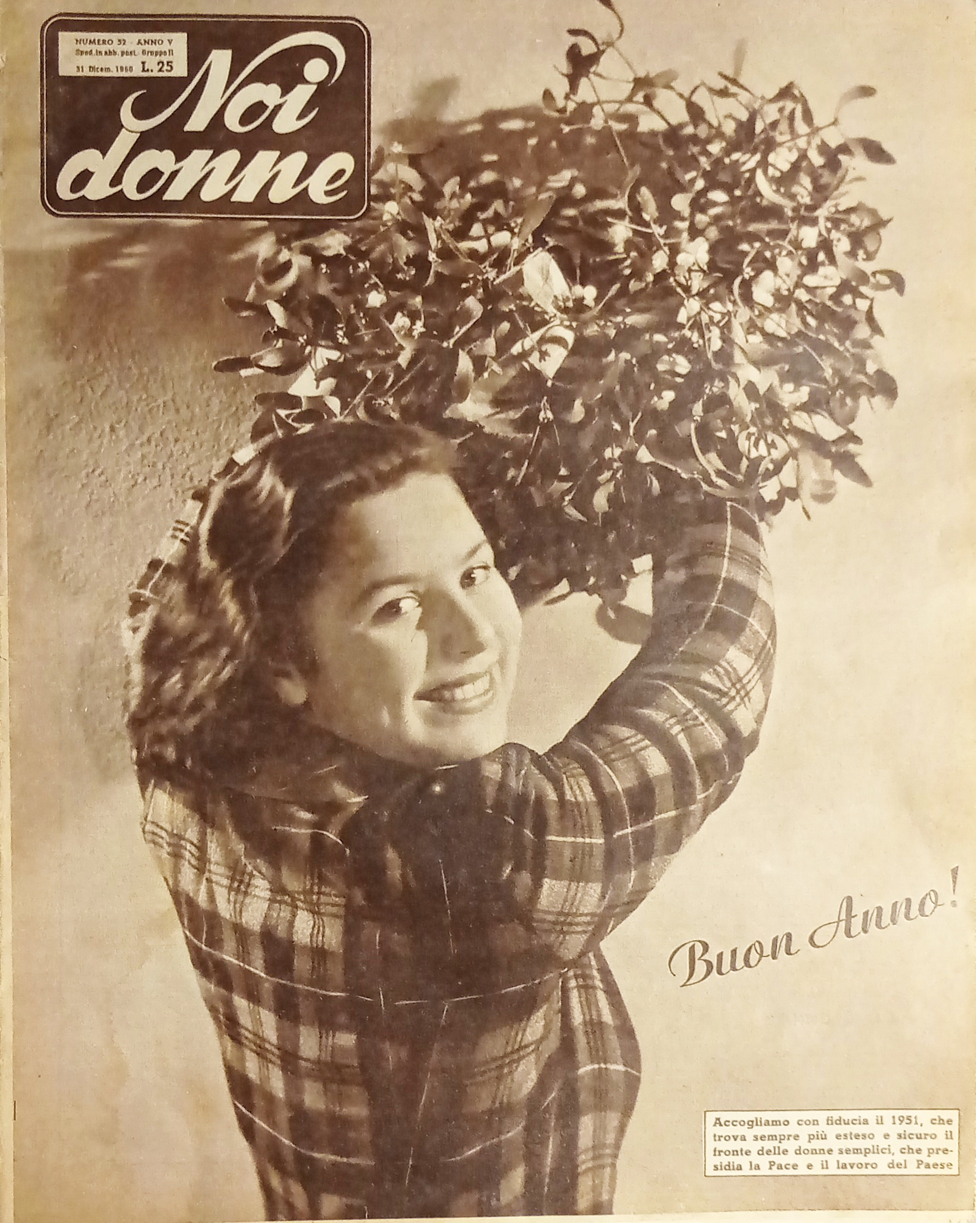 Rivista - Noi Donne N. 52 - 1950 Buon Anno!
