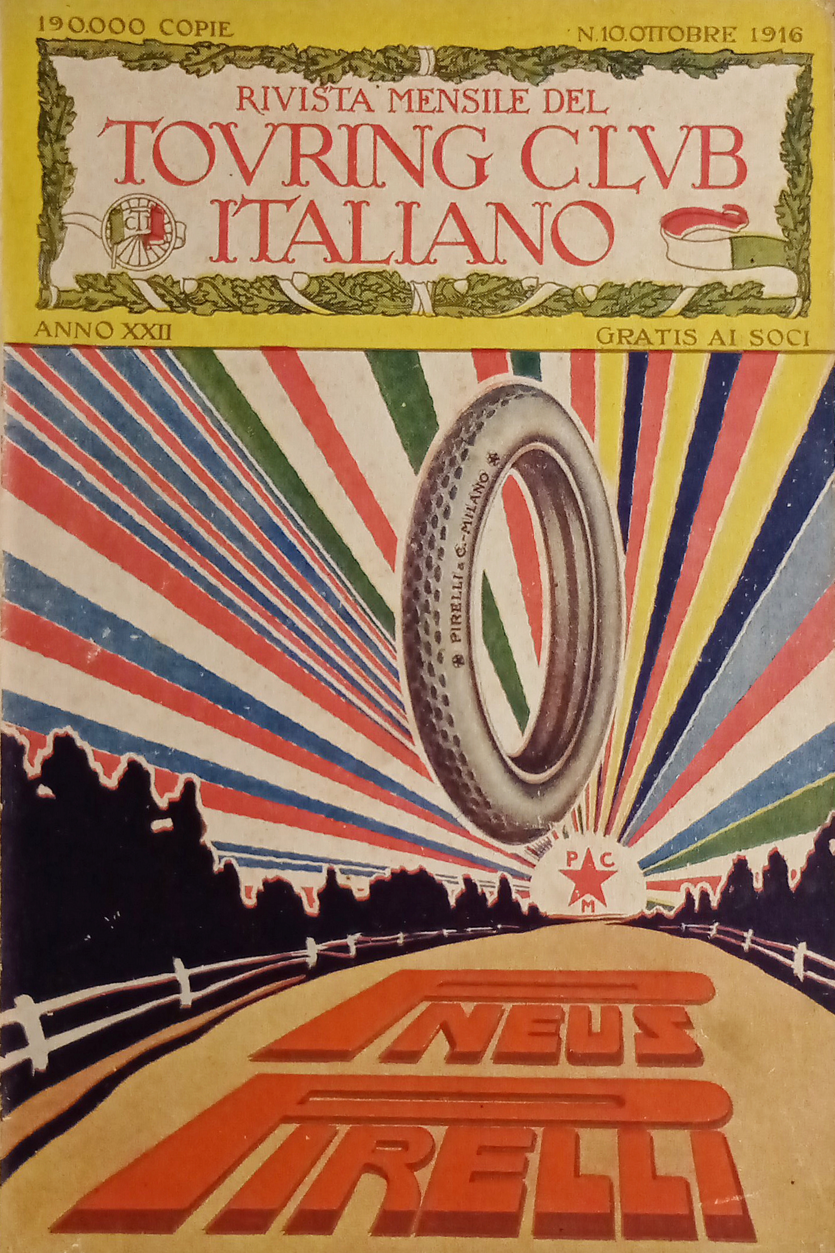 Rivista - Touring Club Italiano N. 10 - 1916 - …