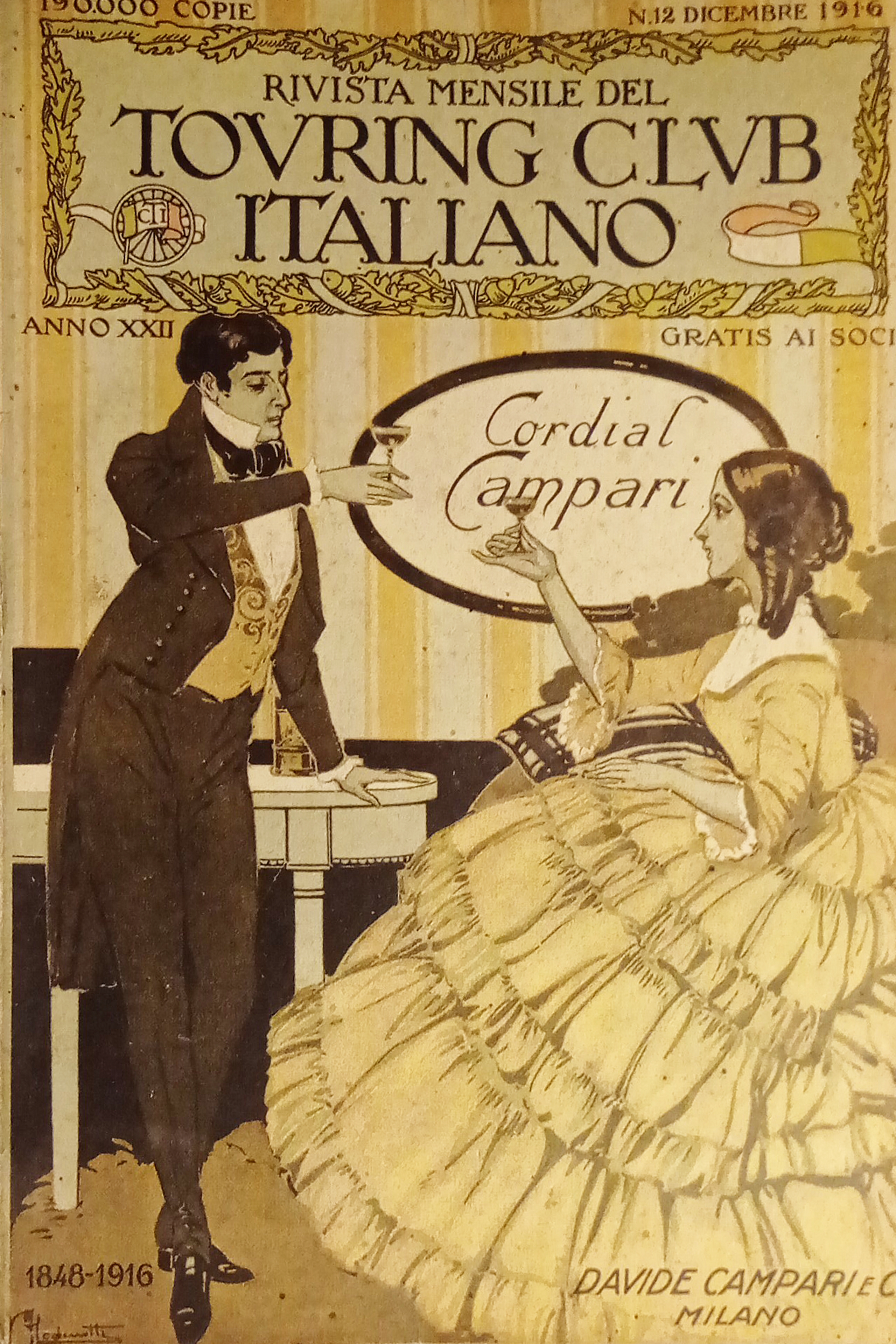 Rivista - Touring Club Italiano N. 12 - 1916 Pubblicità …