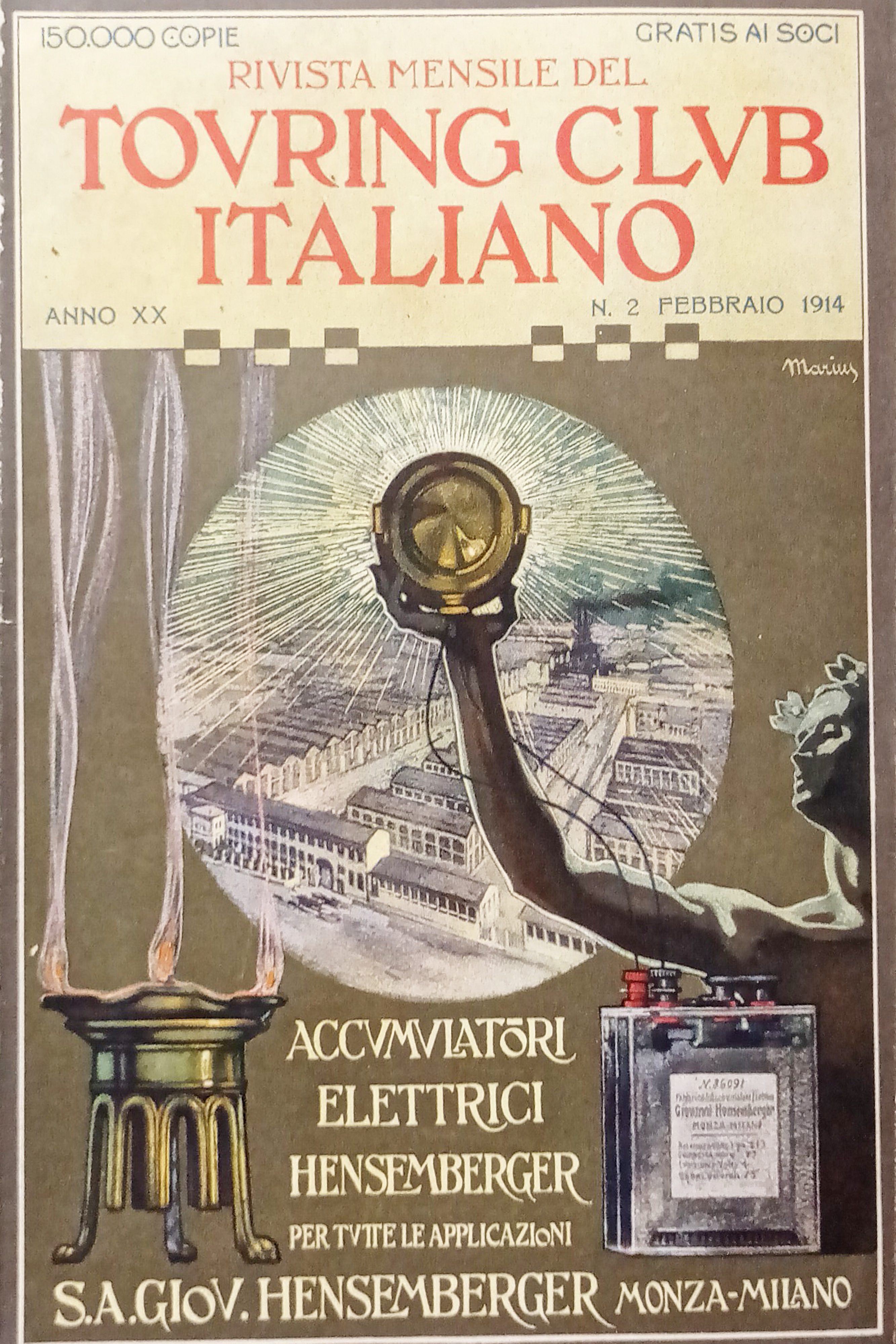 Rivista - Touring Club Italiano N. 2 - 1914 Pubblicità …