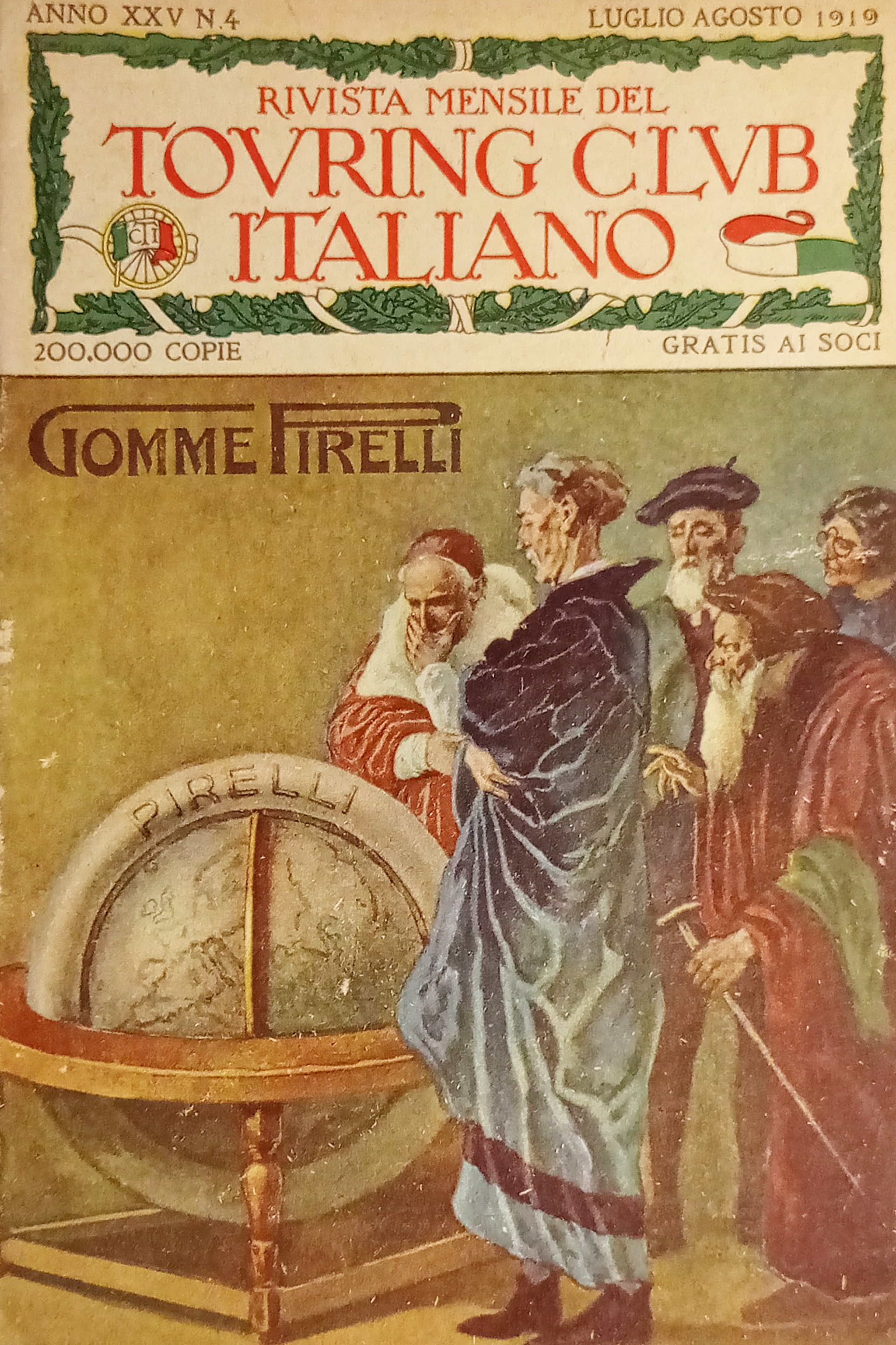 Rivista - Touring Club Italiano N. 4 - 1919 Pubblicità …