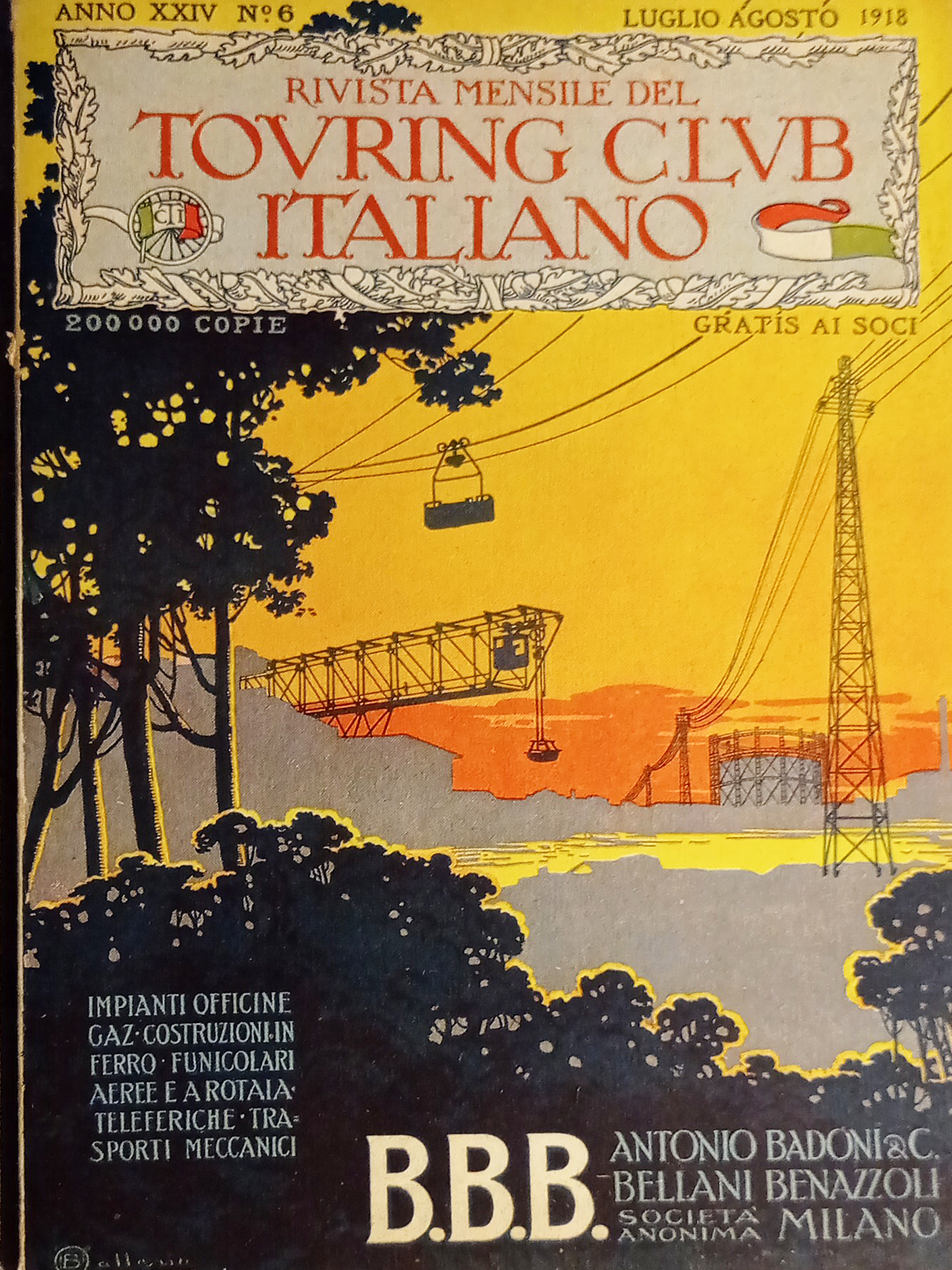 Rivista - Touring Club Italiano N. 6 - 1918 Società …
