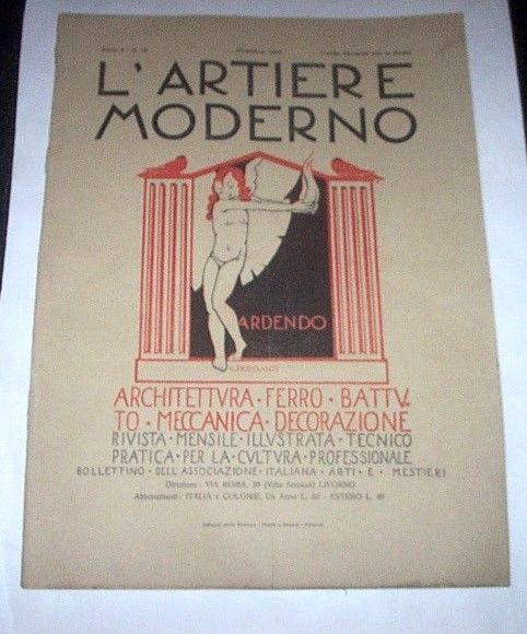 Rivista Architettura Ferro Battuto L'Artiere Moderno Anno II n° 12 …