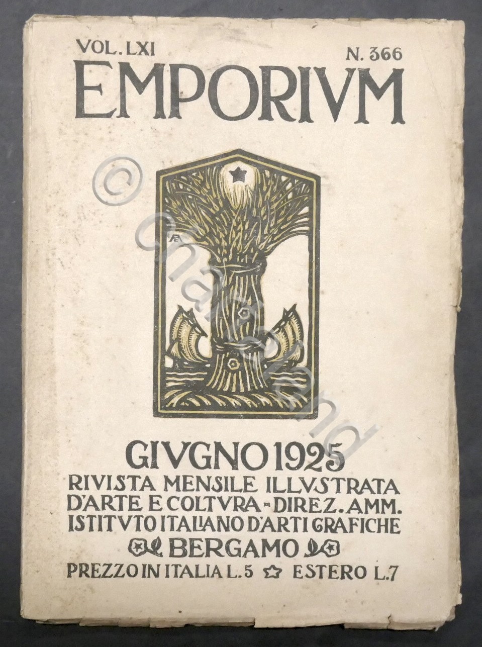 Rivista arte e cultura Emporium N. 366 - Giugno 1925 …