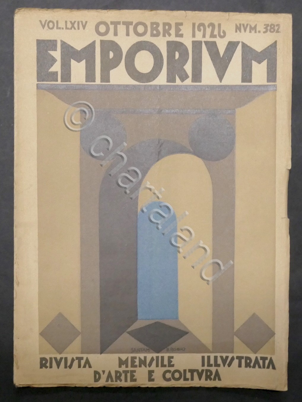 Rivista arte e cultura Emporium N. 382 Ottobre 1926 Copertina …