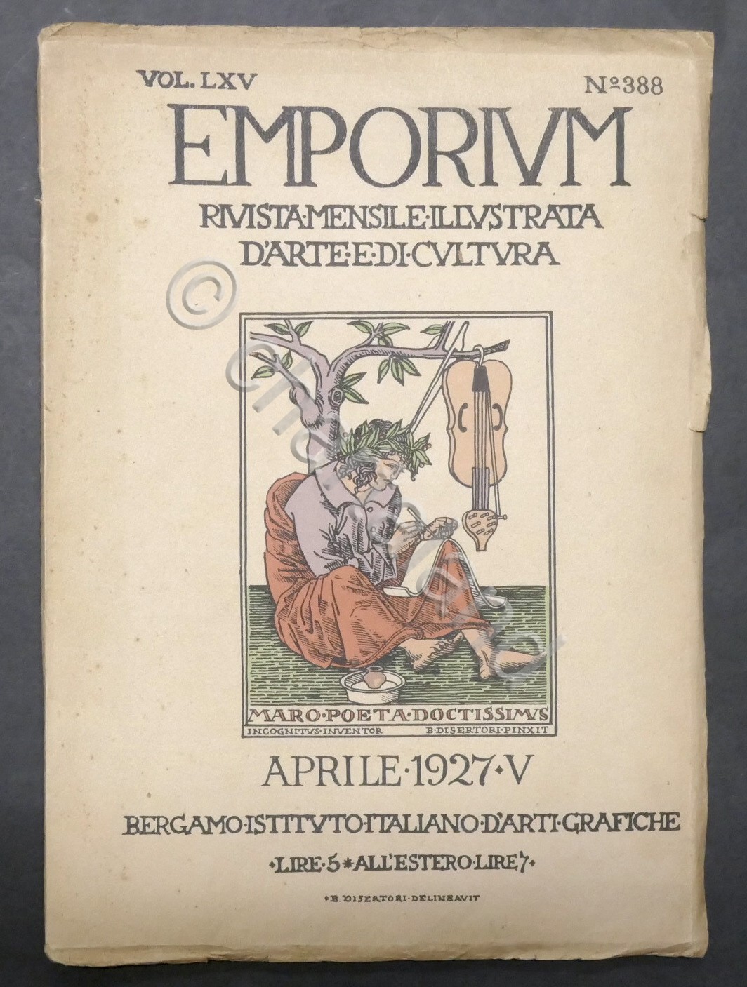 Rivista arte e cultura Emporium N. 388 - Aprile 1927 …
