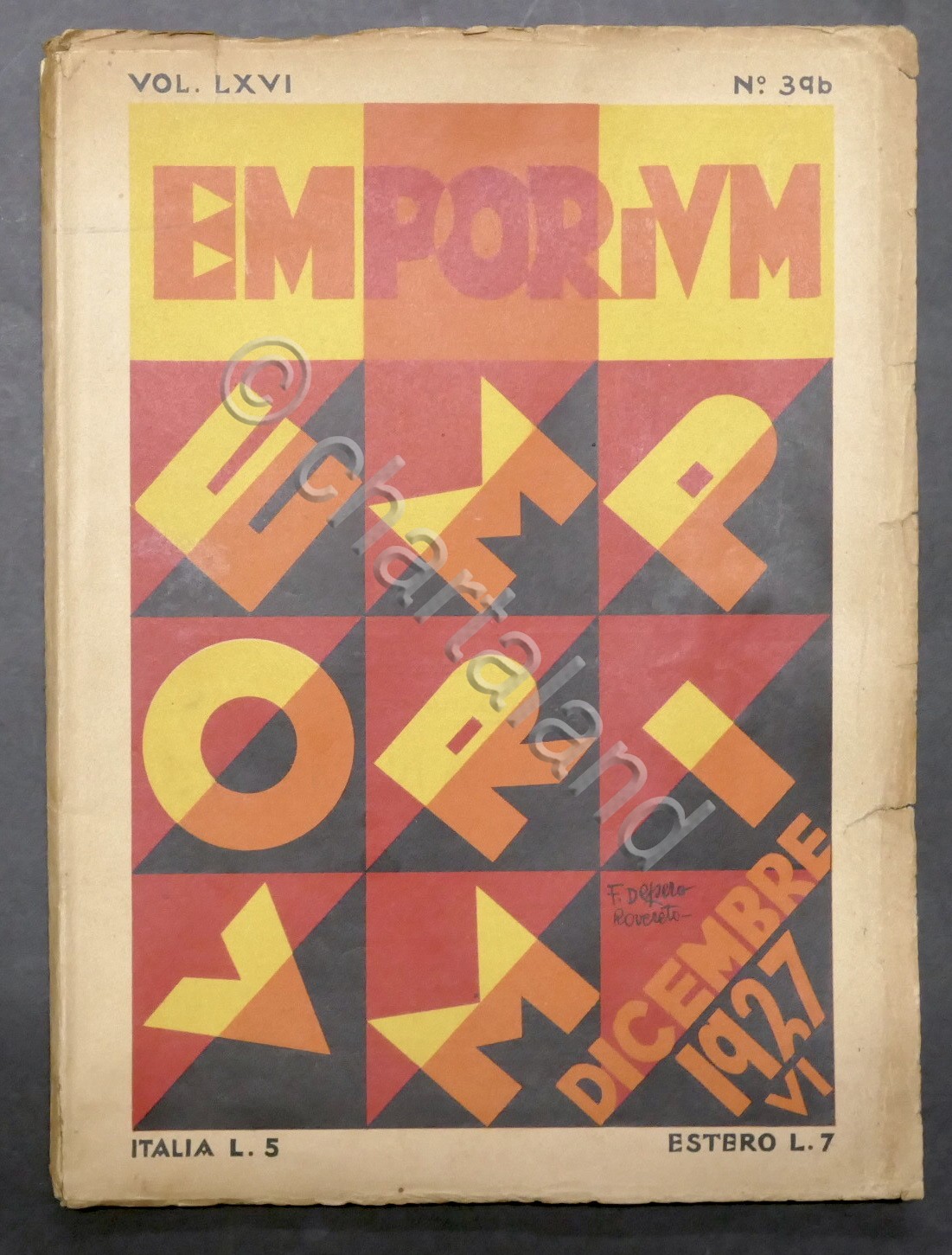 Rivista arte e cultura Emporium N. 396 - Dicembre 1927 …