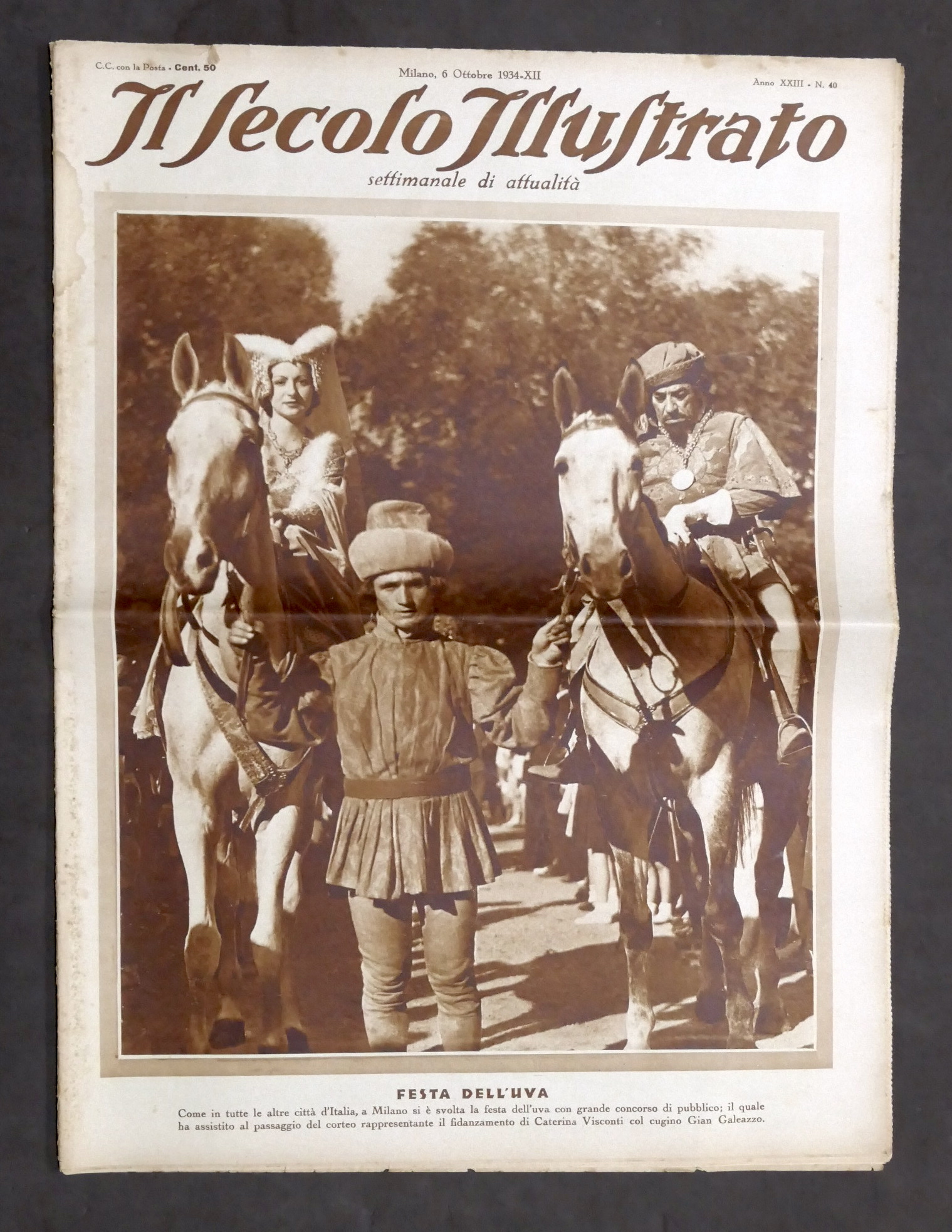 Rivista Attualità - Il Secolo illustrato N. 40 - 1934 …