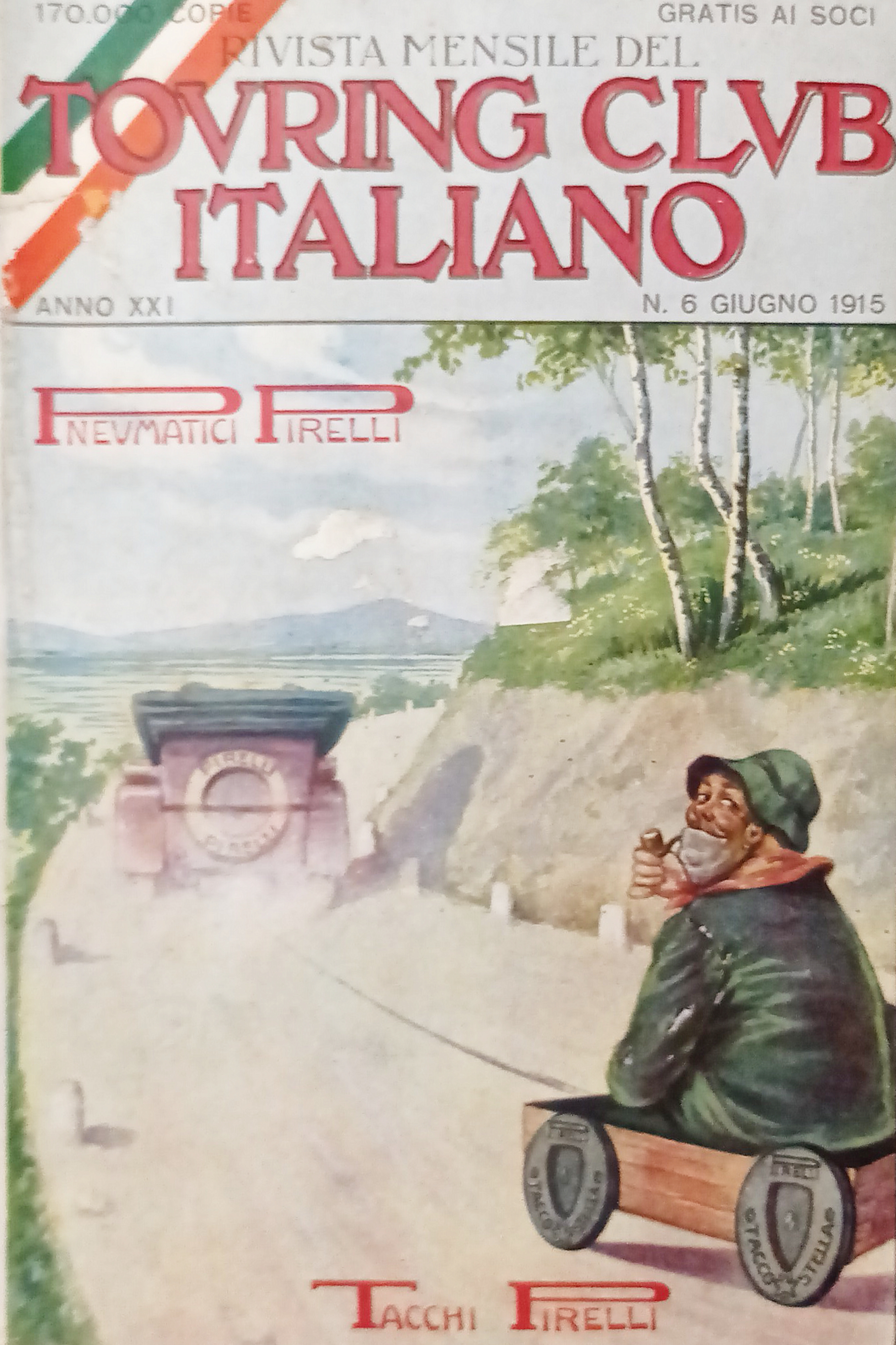 Rivista del Touring Club Italiano N. 6 - 1915 Pubblicità …
