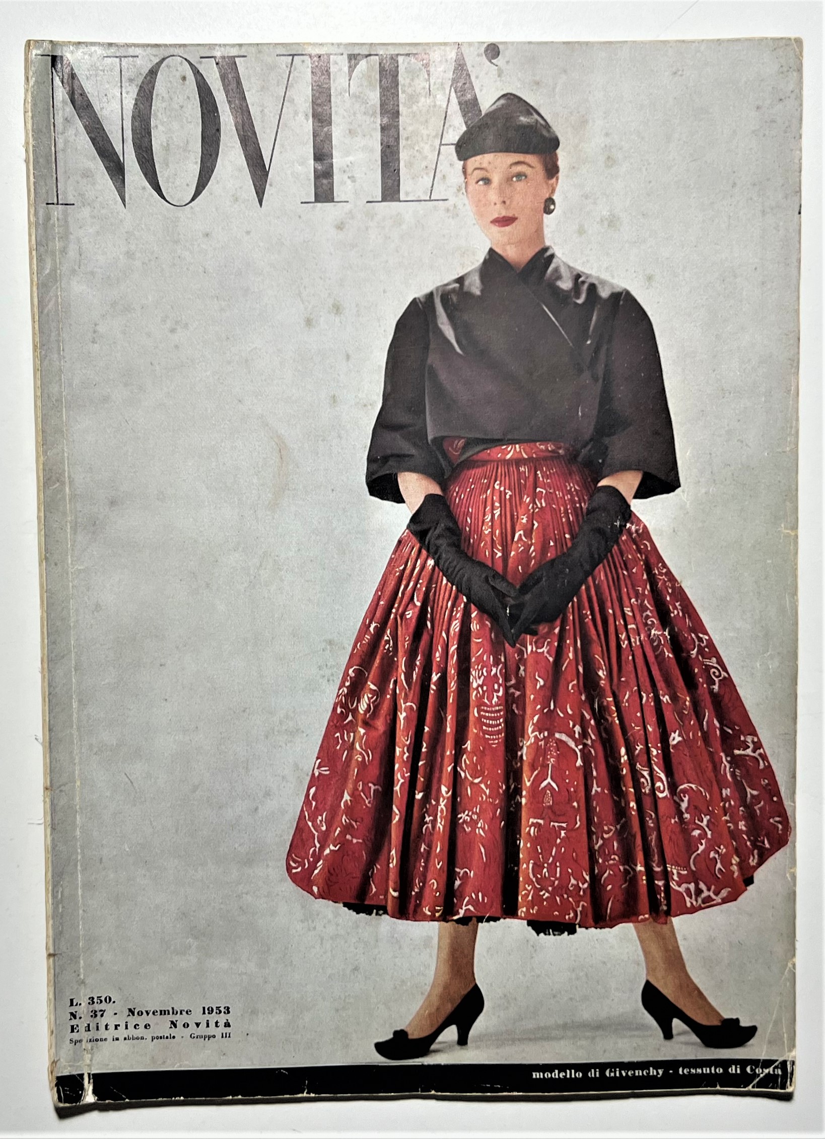 Rivista di Moda - Novità N. 37 - Novembre 1953 …