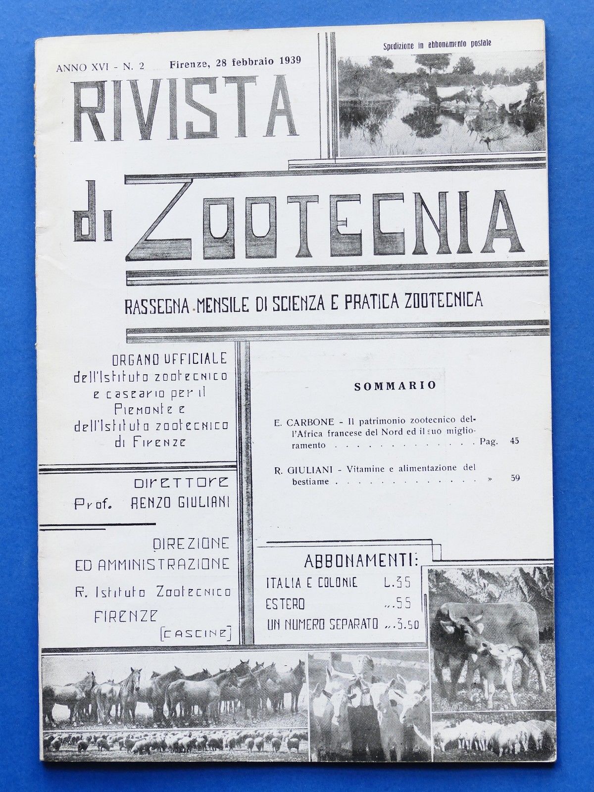 Rivista di Zootecnica - Rassegna mensile - Anno XVI - …